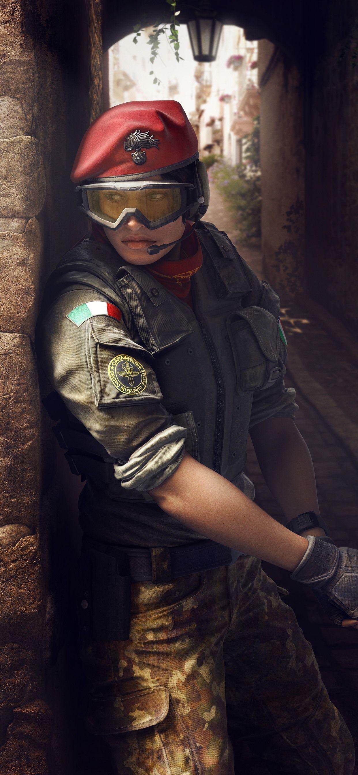 1242x2688 iPhone Wallpaper Rainbow Six Siege, Girl, Gun Six Siege Alibi Face HD Wallpaper