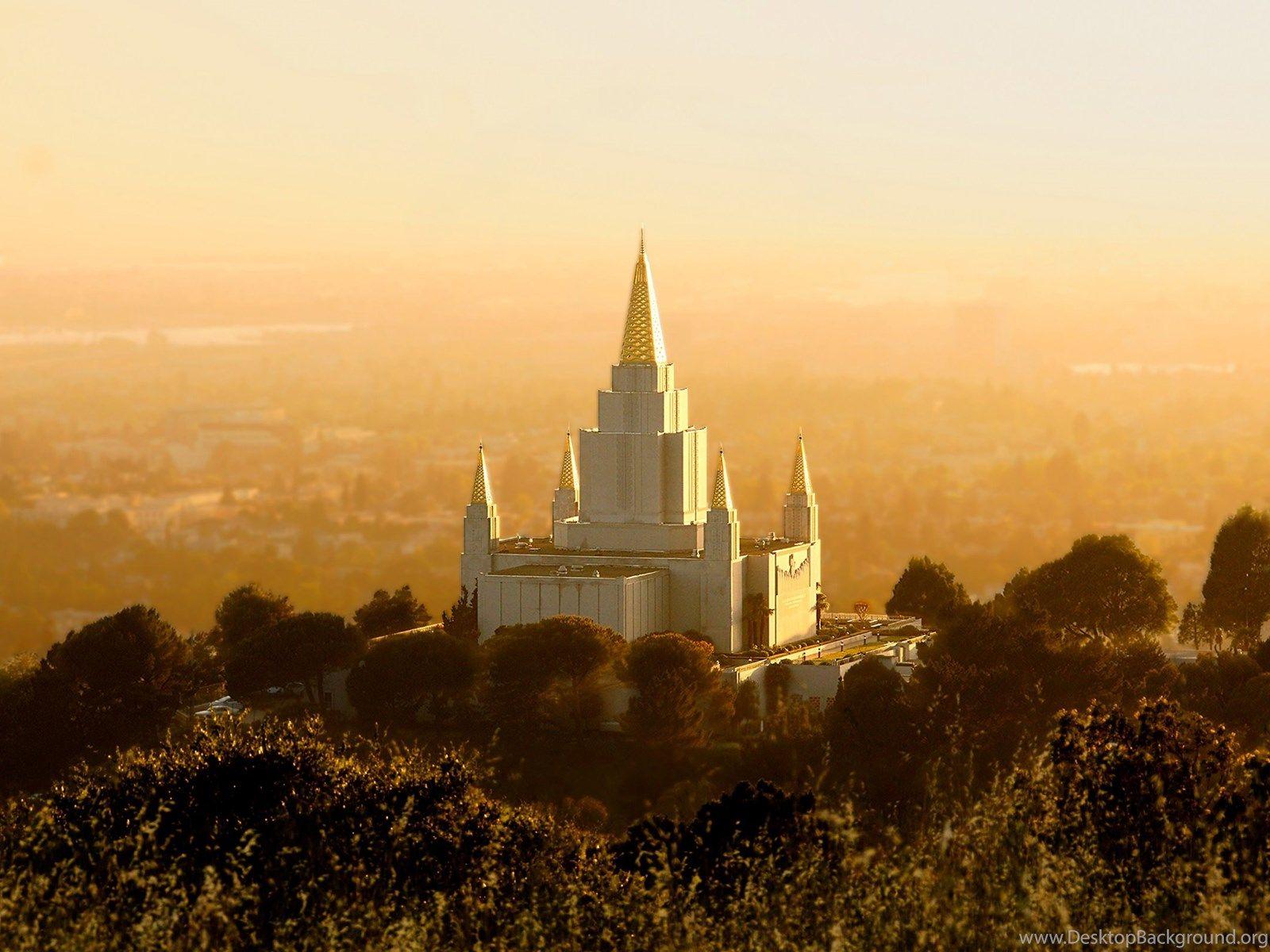 1600x1200 Oakland California Temple At Sunset Desktop Background