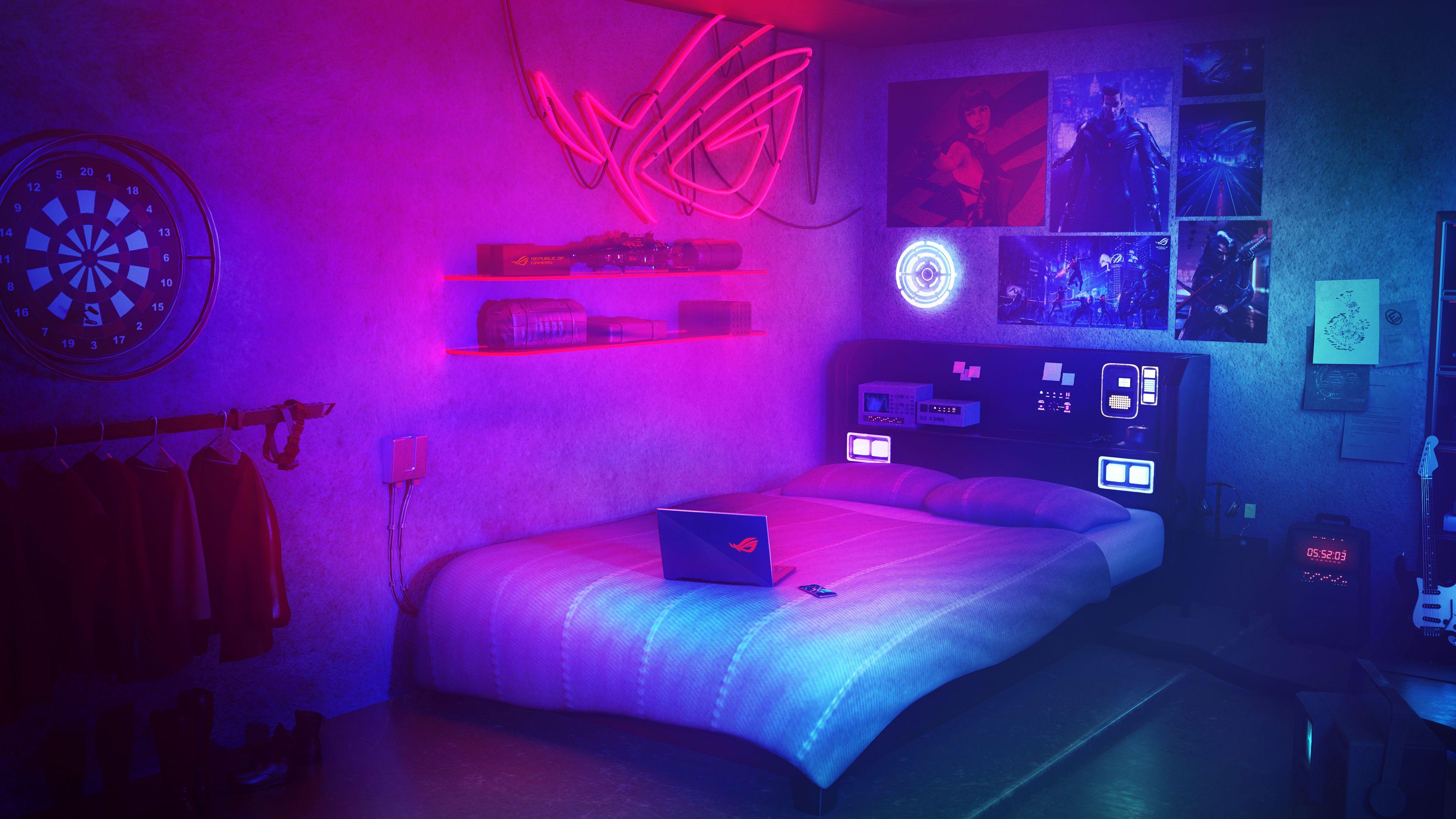 Live wallpaper Gaming room with RGB DOWNLOAD FREE 48289