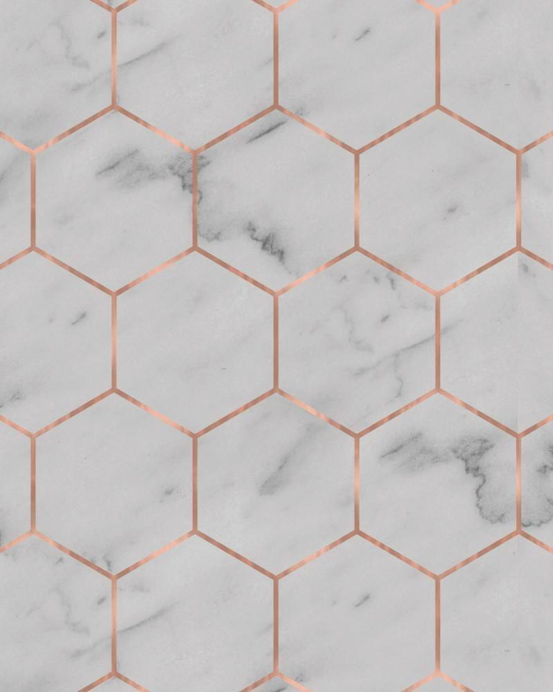 800x1000 Marble Hexagon Wallpaper. Gold wallpaper bathroom, Hexagon wallpaper, Gold wallpaper