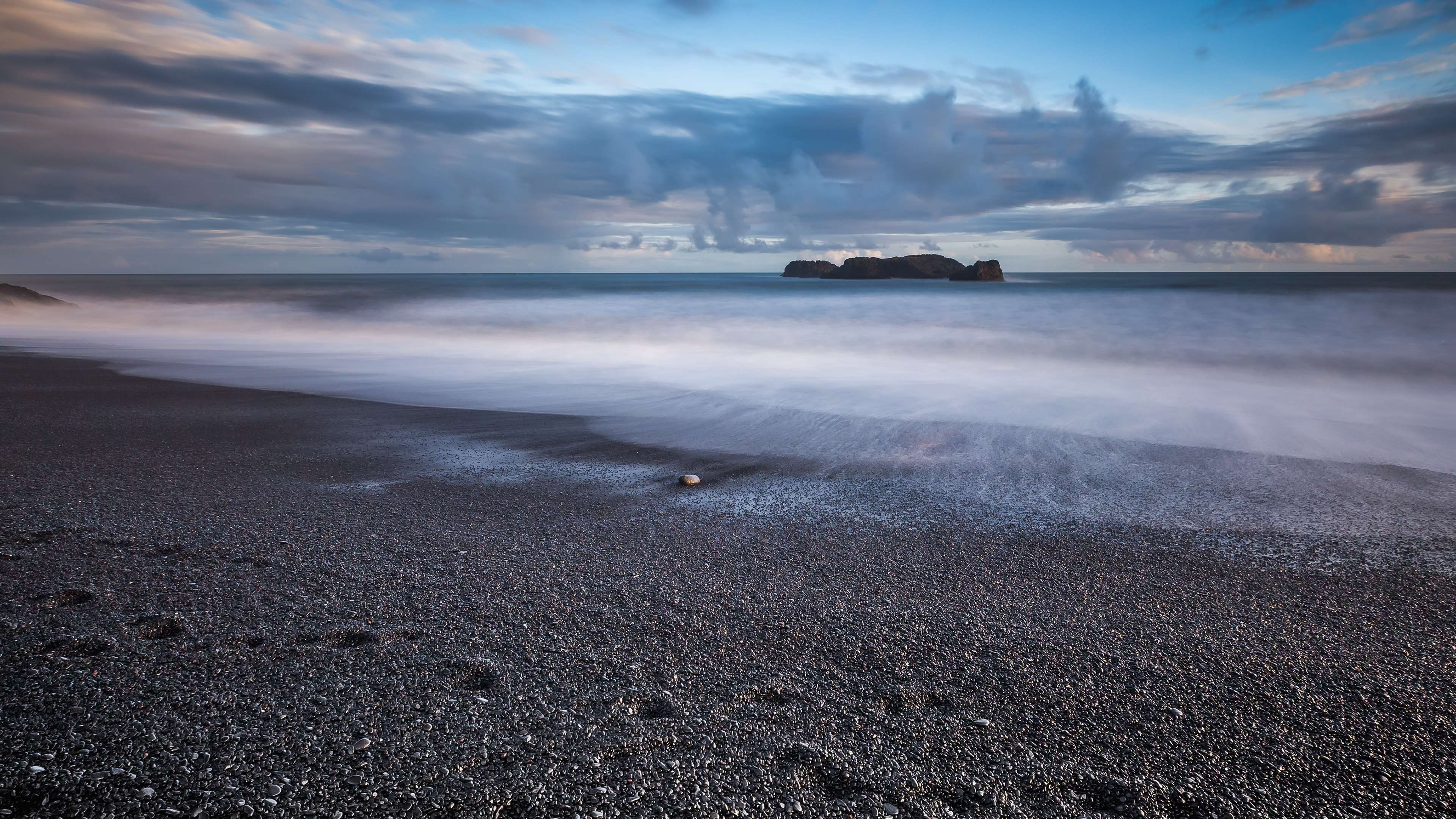 3840x2160 Black Beach Iceland Rocks 4K Ultra HD Desktop Wallpaper