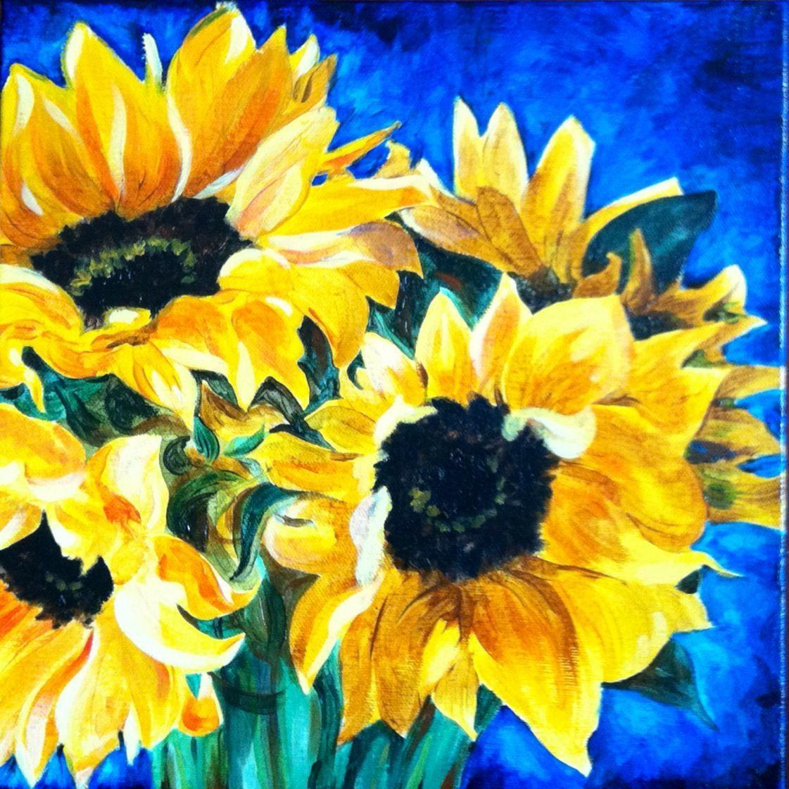 1121x1120 Ideas. Sunflower painting, Painting, Oil painting
