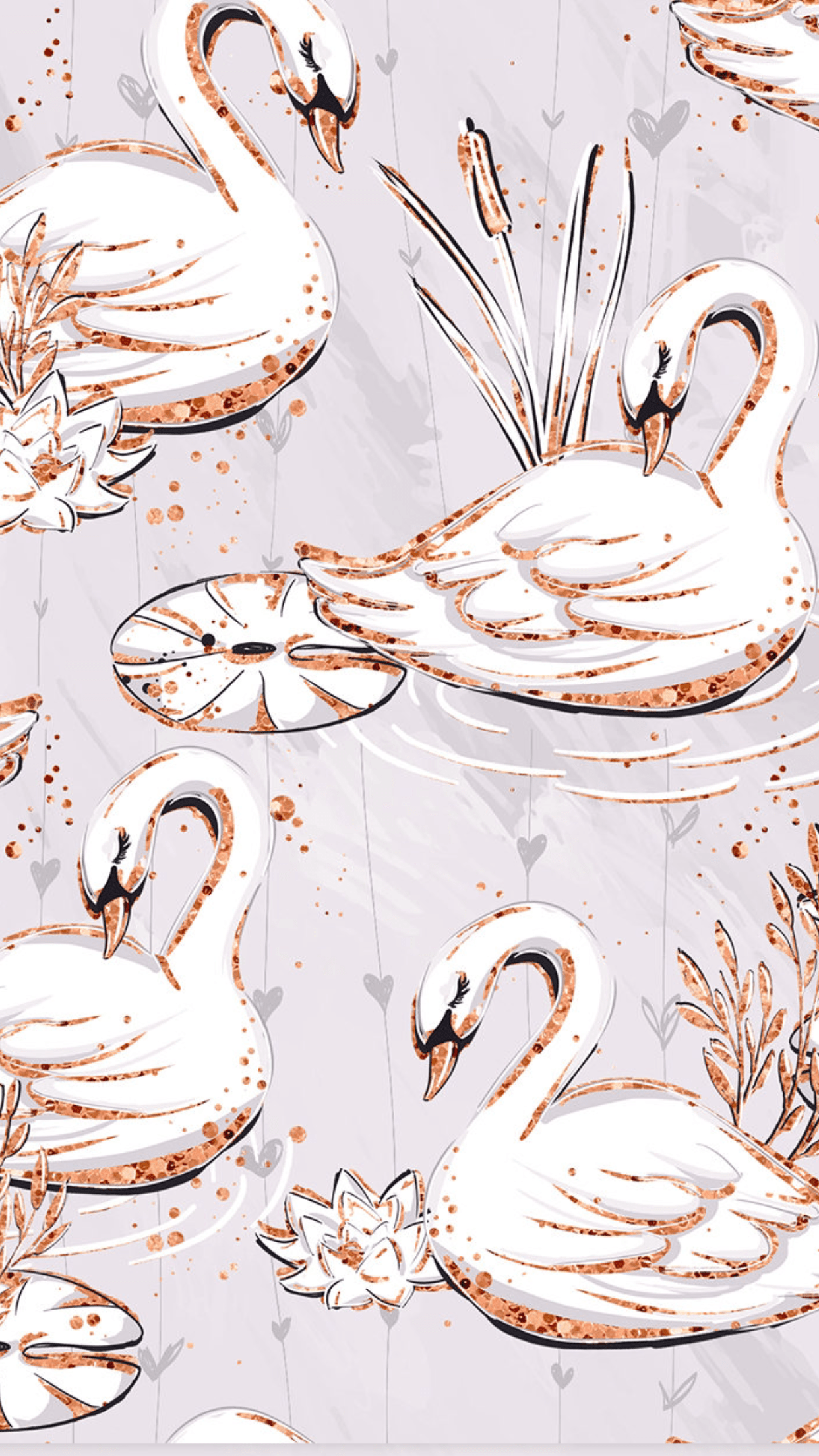 1242x2208 ❣︎∣ᴮᵞᵛᴵ·⁴·ᵞᴼᵁ∣❣︎. Swan wallpaper, Art deco wallpaper, Art wallpaper