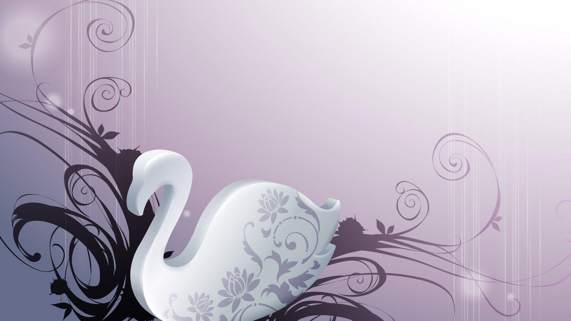 1920x1080 Swan Abstract Art Wallpaper