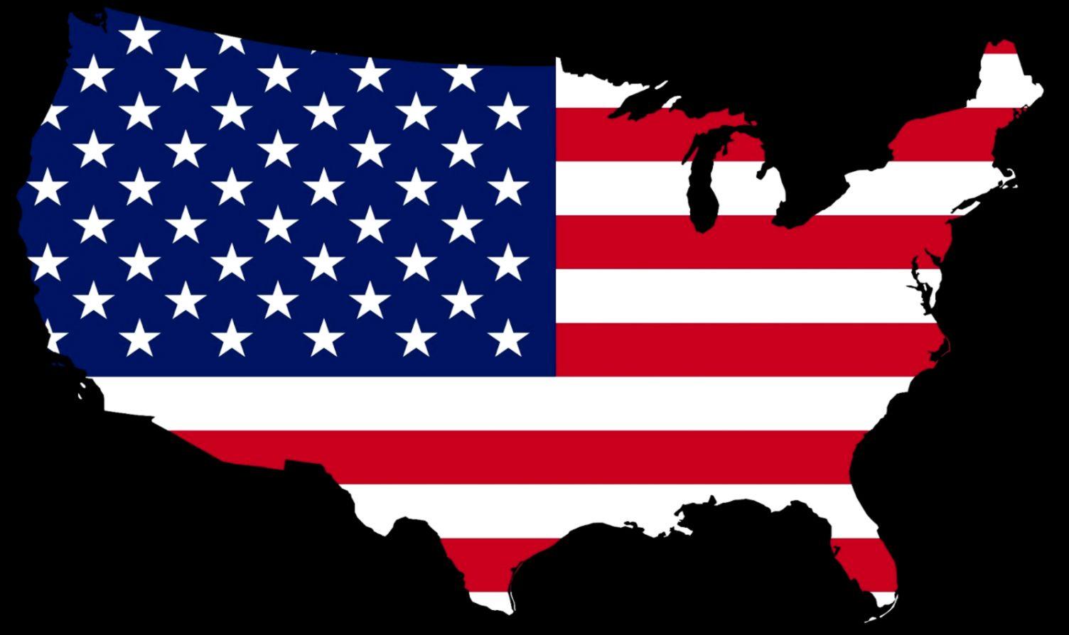 1504x894 United States Flag Map Wallpaper