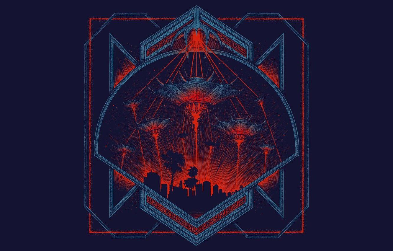 1332x850 Wallpaper Music, Synth rock, Retrowave, Synthwave, New Retro Wave, Darksynth, Invaders, Hollywood Burns image for desktop, section музыка