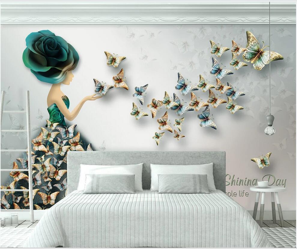 989x829 3D Wallpaper Custom Photo Mural Stereo Relief Butterfly Ballet Dancer Retro TV Background Wall Home Decor Wall Art Picture High Wallpaper HD Hollywood Wallpaper From Wdbh $13.15.