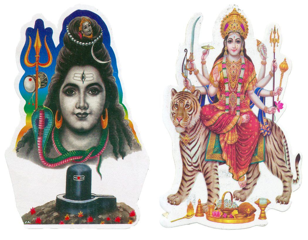 1050x818 Items matching with Shiva and Bhagawati of 2 Stickers (ou06)