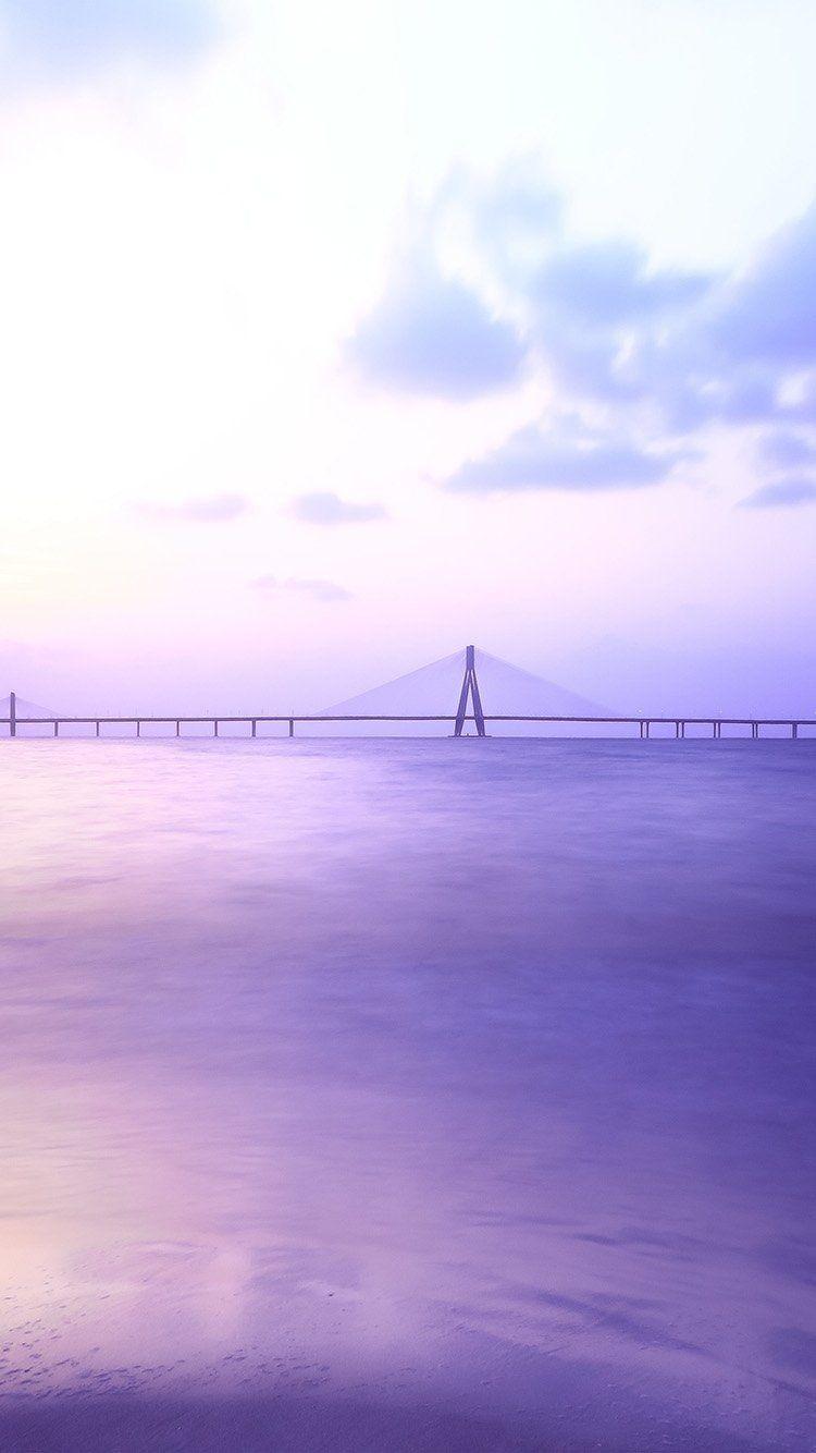 750x1334 City Bridge Purple River Nature Free Download Wallpaper for Phones