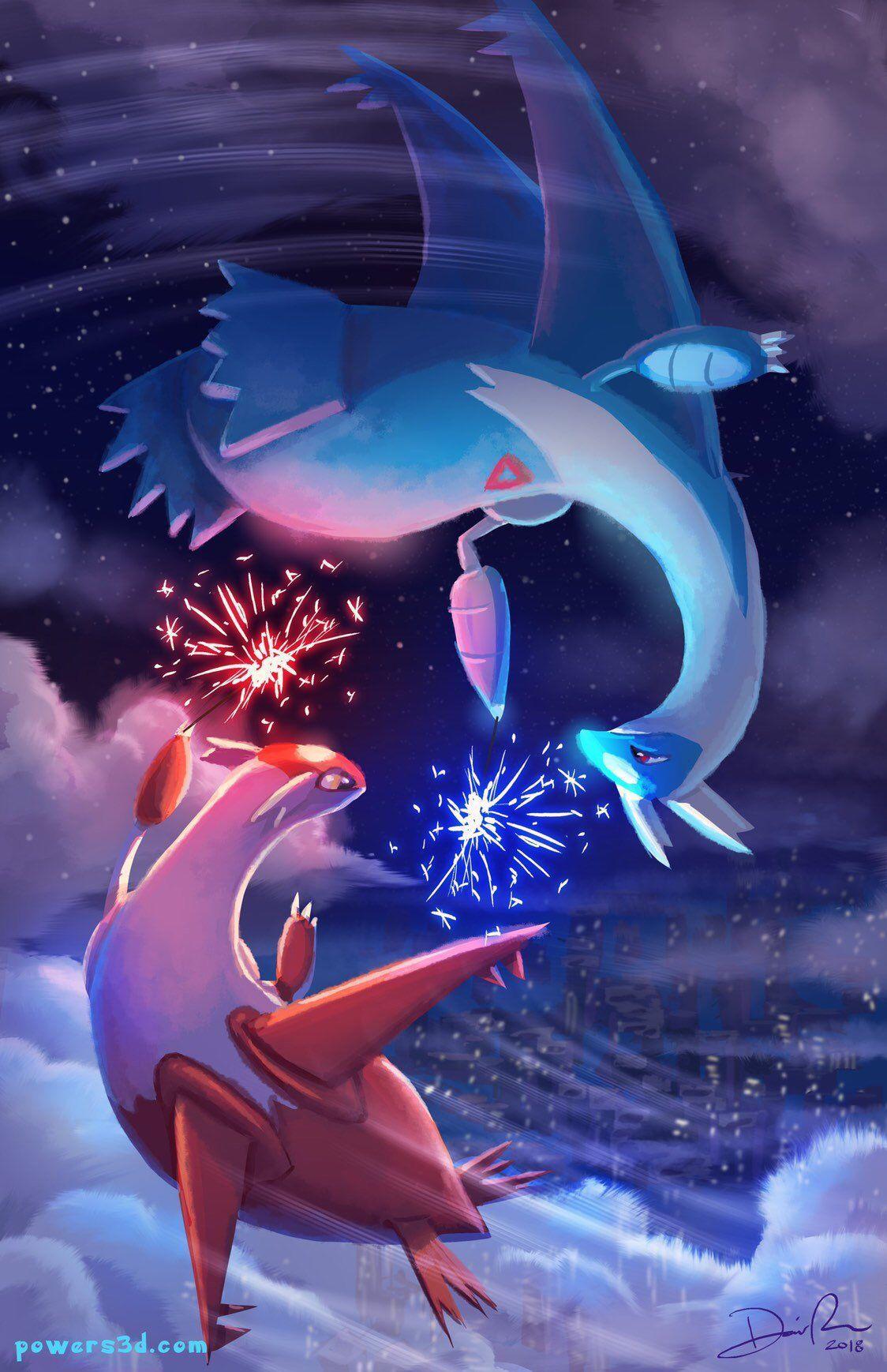 1124x1738 Latios and Latias Art Print. Etsy. Latios and latias, Cool pokemon wallpaper, Pokemon latias
