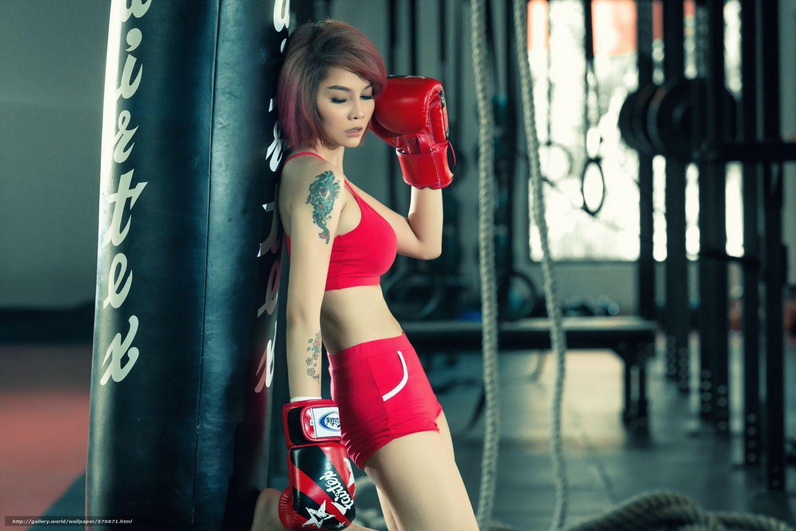 1600x1067 Download wallpaper girl, Asian, training, boxing free desktop wallpaper in the resolution 1920x1280