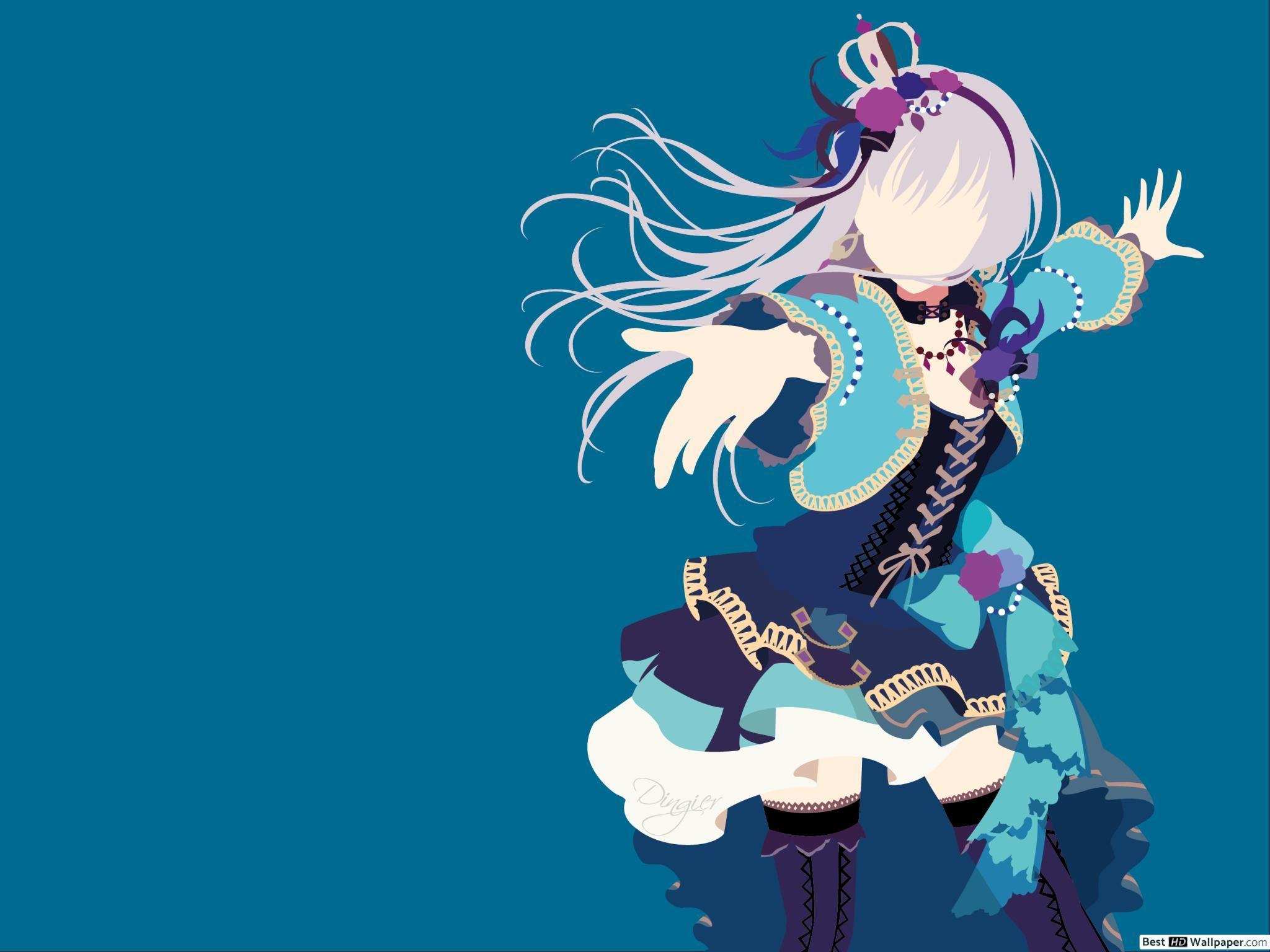 2048x1536 BanG Dream! Yukina (Minimalist) HD wallpaper download