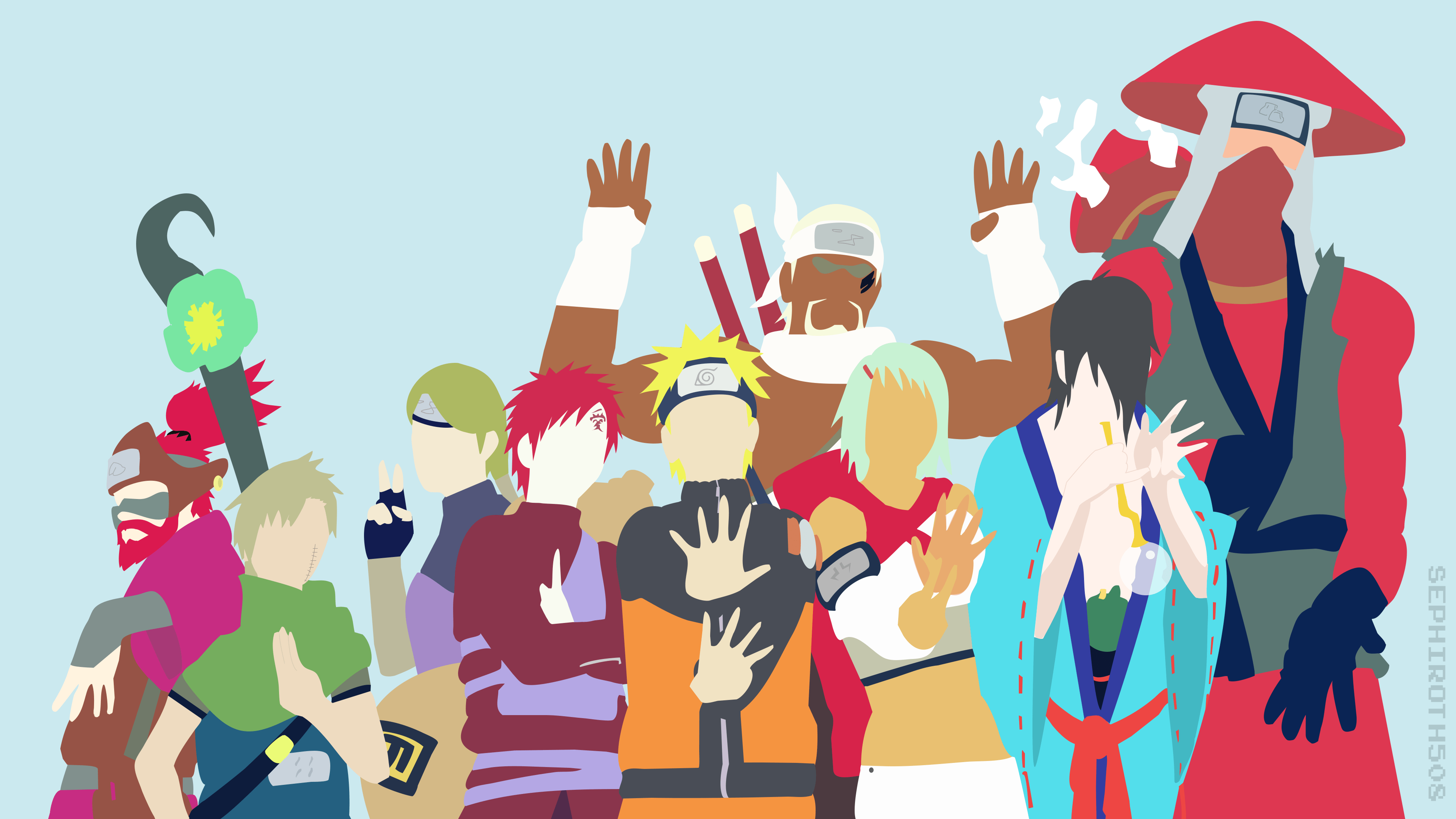 3840x2160 Naruto Uzumaki Minimalist Wallpaper