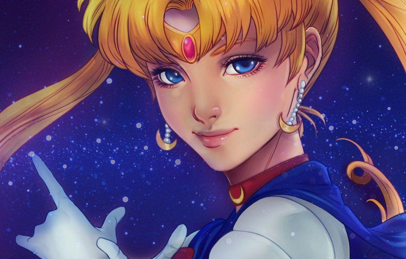 1332x850 Wallpaper look, earrings, art, Sailor Moon, Sailor Moon image for desktop, section прочее
