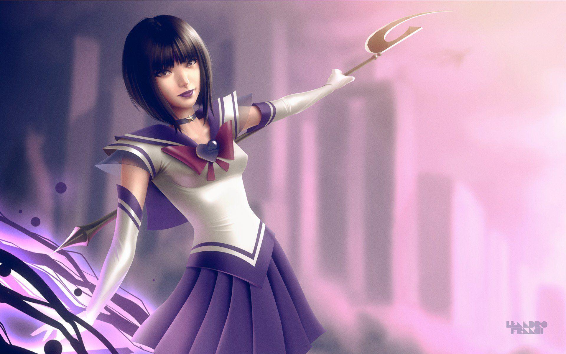 1920x1200 Sailor Moon digital art artwork fan art Sailor Saturn wallpaper