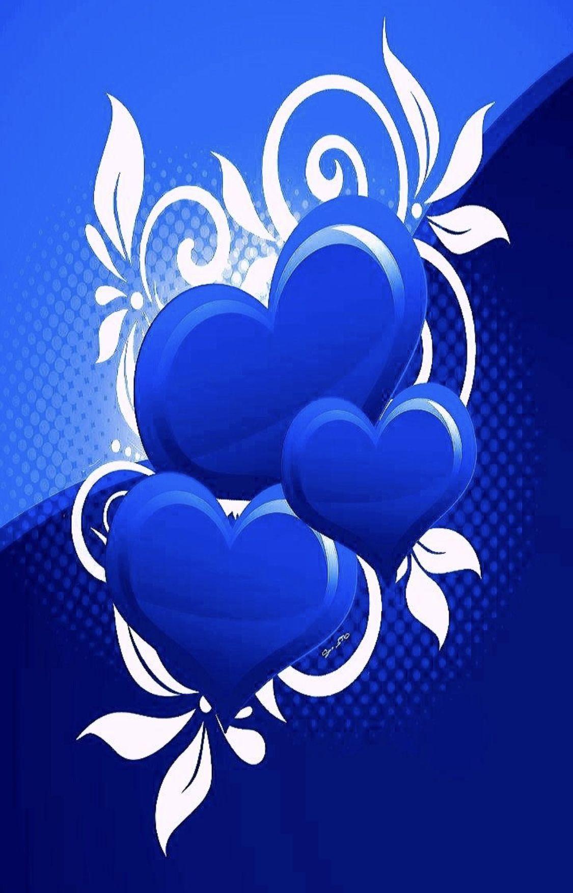 Heart Shaped Diamond Background, Blue Heart Pictures Background Image And  Wallpaper for Free Download