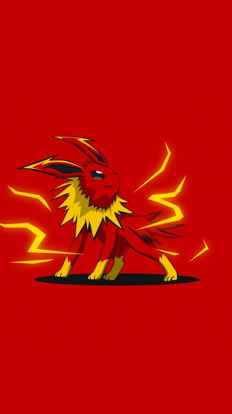 750x1334 Download Jolteon, Pokémon, anime, minimal, art wallpaper, 750x iphone iPhone 8