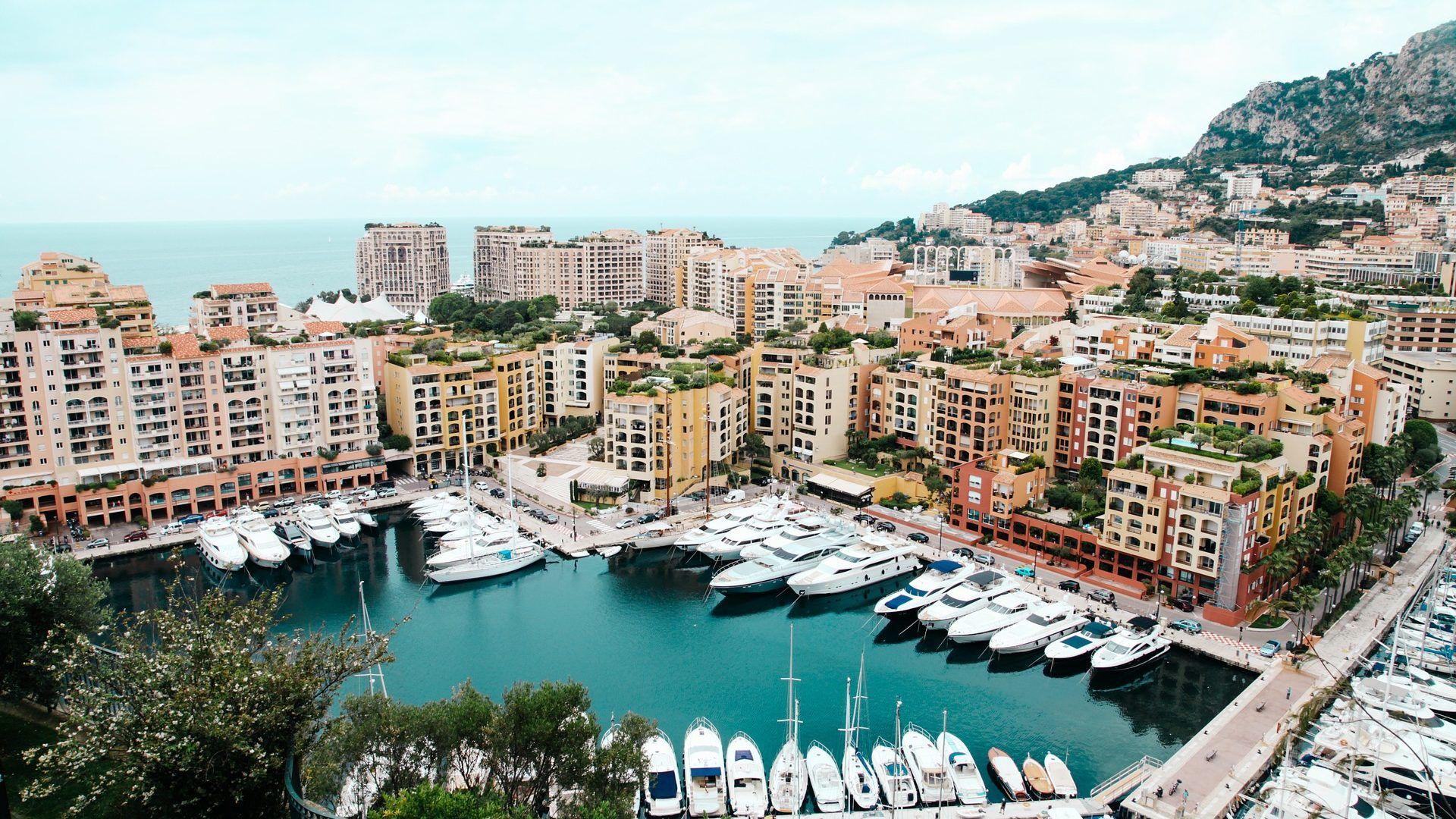 1920x1080 Port Monaco Luxury Mediterranean Desktop Wallpaper Background Image