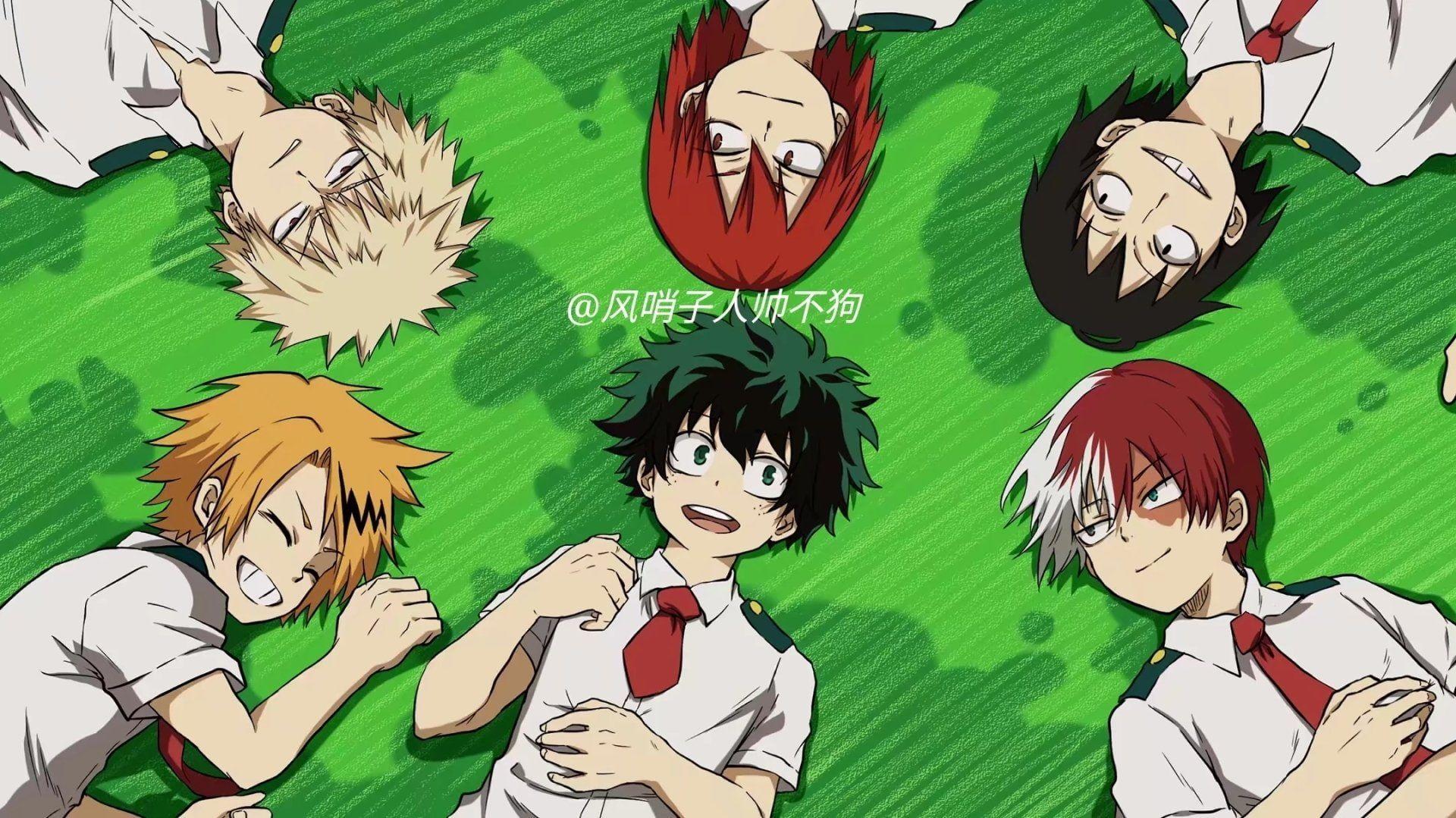 1920x1079 Anime My Hero Academia Denki Kaminari Eijiro Kirishima Izuku Midoriya Katsuki Bakugou Shouto Todoroki P #wallpaper #hdwallp. Hero, My hero academia, My hero