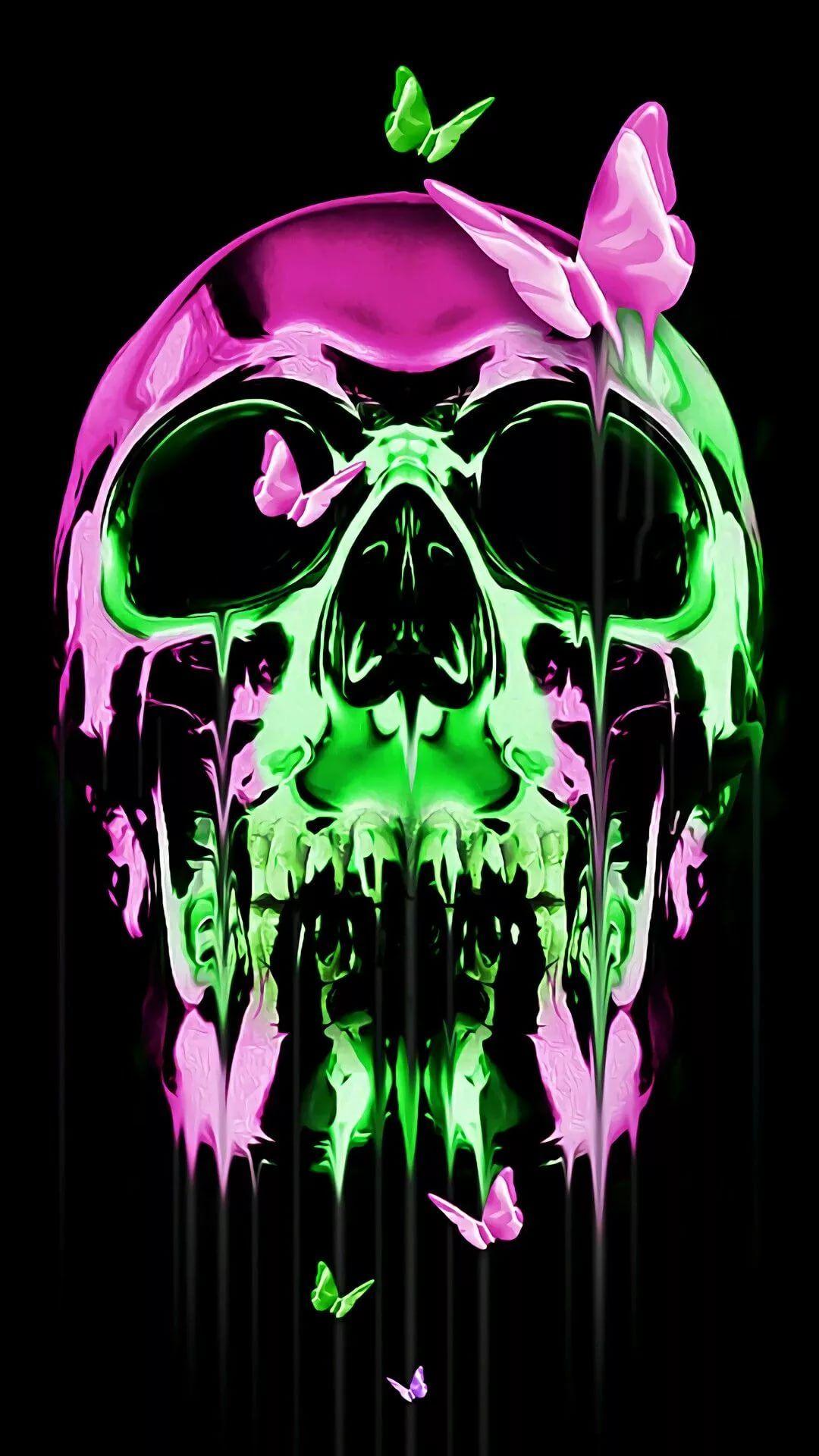 Green Skull iPhone Wallpapers Top Free Green Skull iPhone Backgrounds