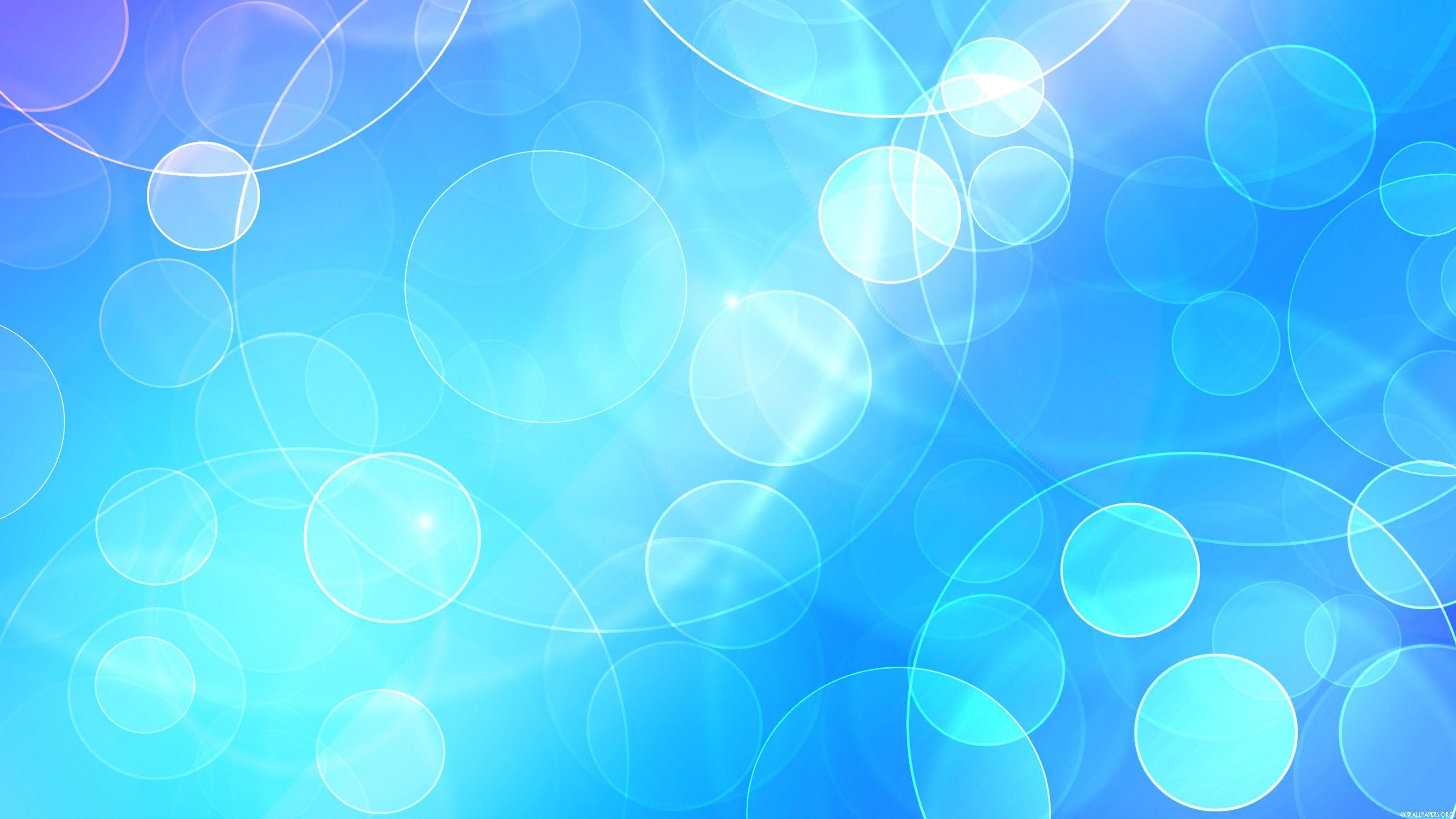 3840x2160 Blue Bubbles Bokeh Wallpaper 00364