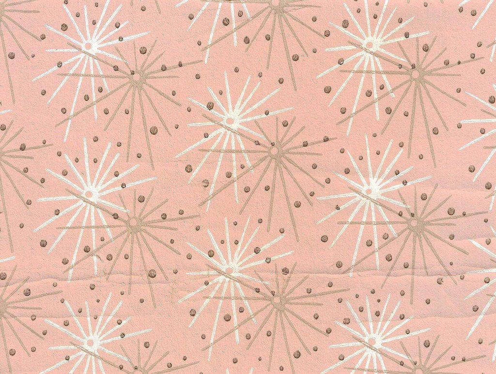 1024x772 Pink Starburst wallpaper. Found a bag of vintage wallpaper