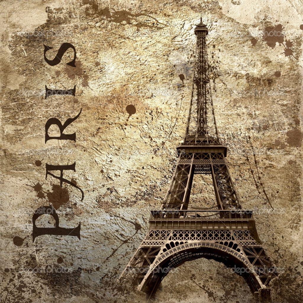 1024x1024 Vintage Paris Wallpaper