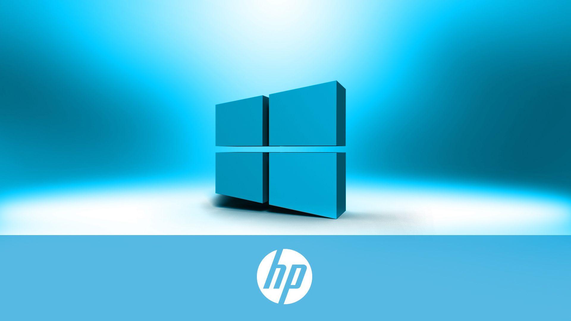 Blue HP Laptop Windows 10 Wallpaper