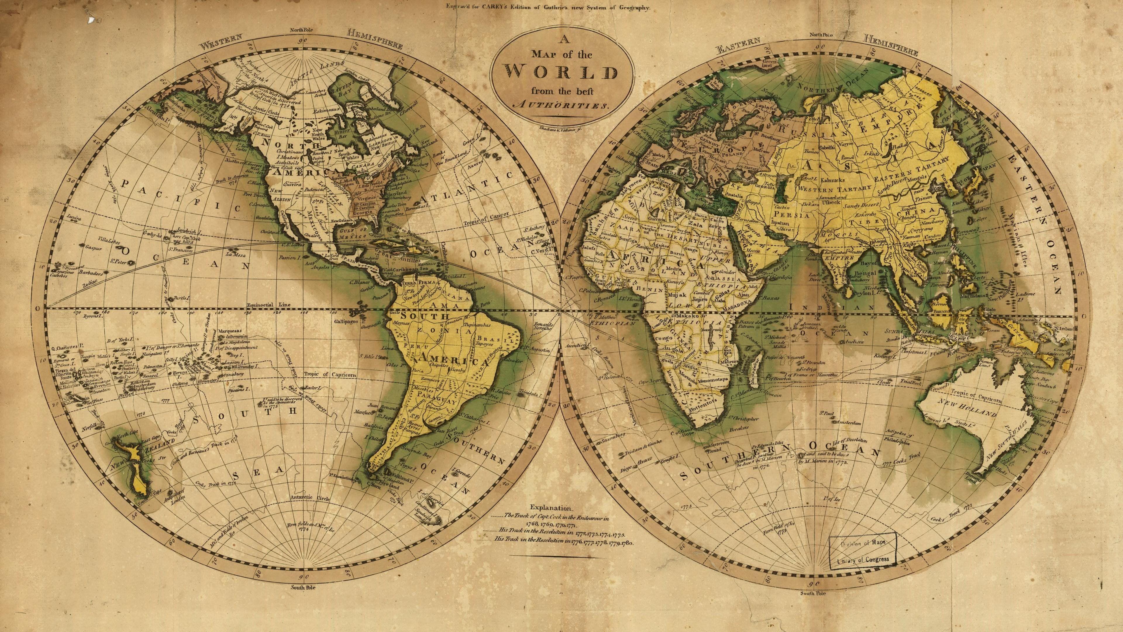 3840x2160 Vintage World Map 4k Wallpaper