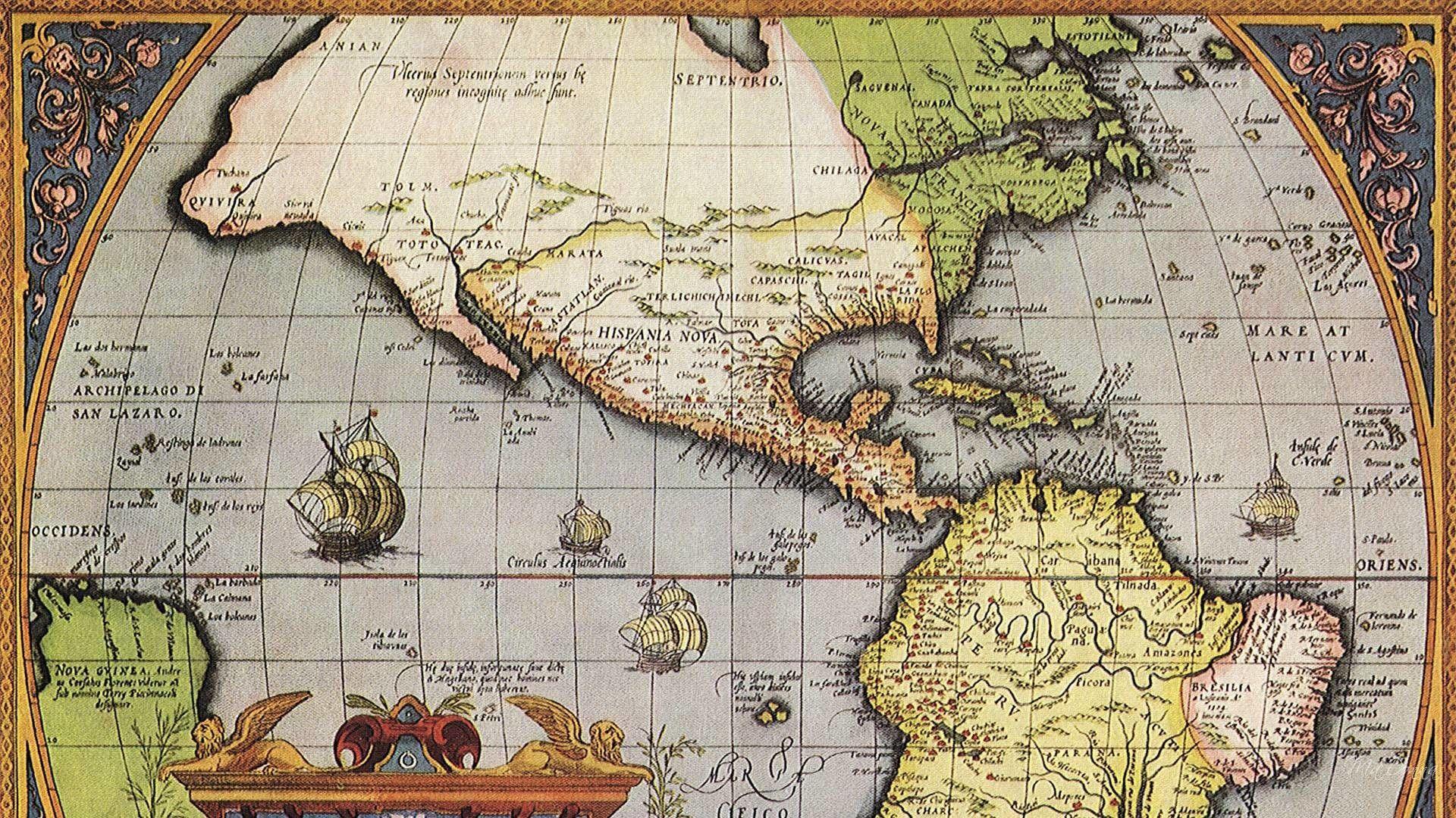 1920x1080 1920x Wallpaper For > Vintage Map Wallpaper Resolution Old World Map