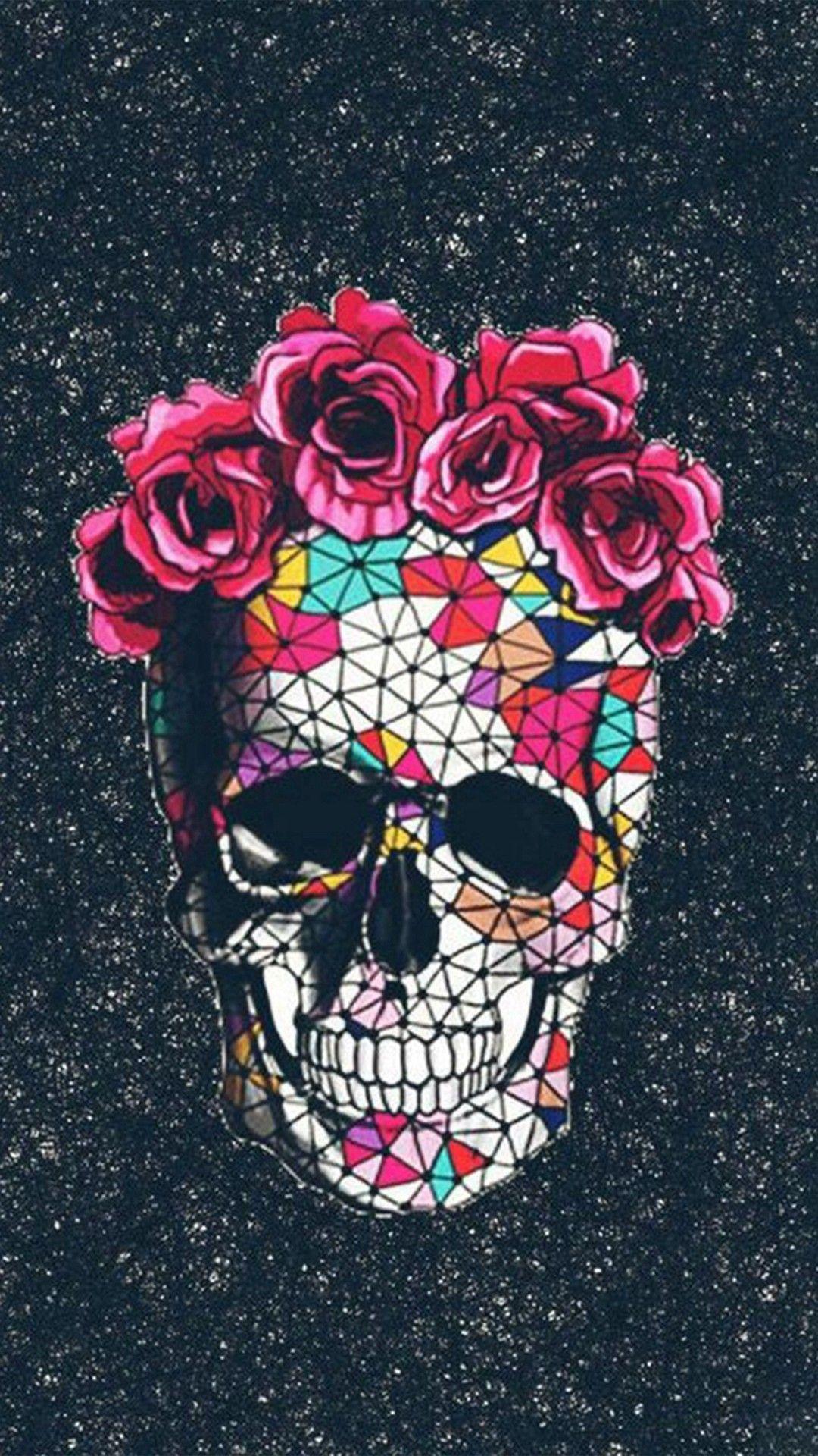 1080x1920 Pink Skull Wallpaper