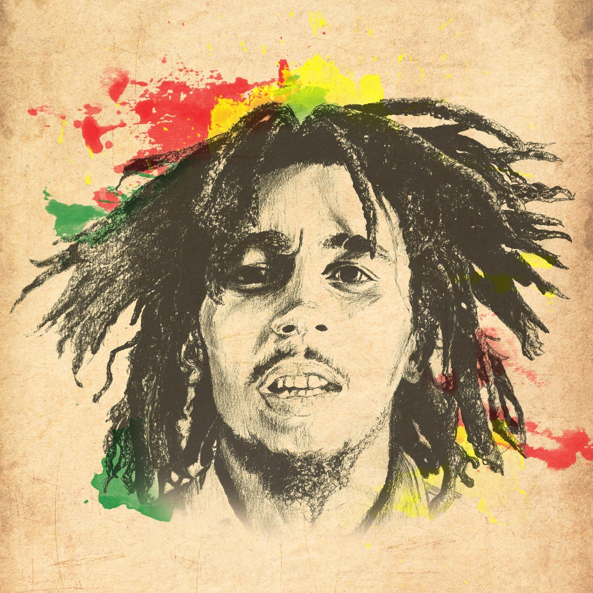 2048x2048 Bob Marley HD Wallpaper, 0.79 Mb