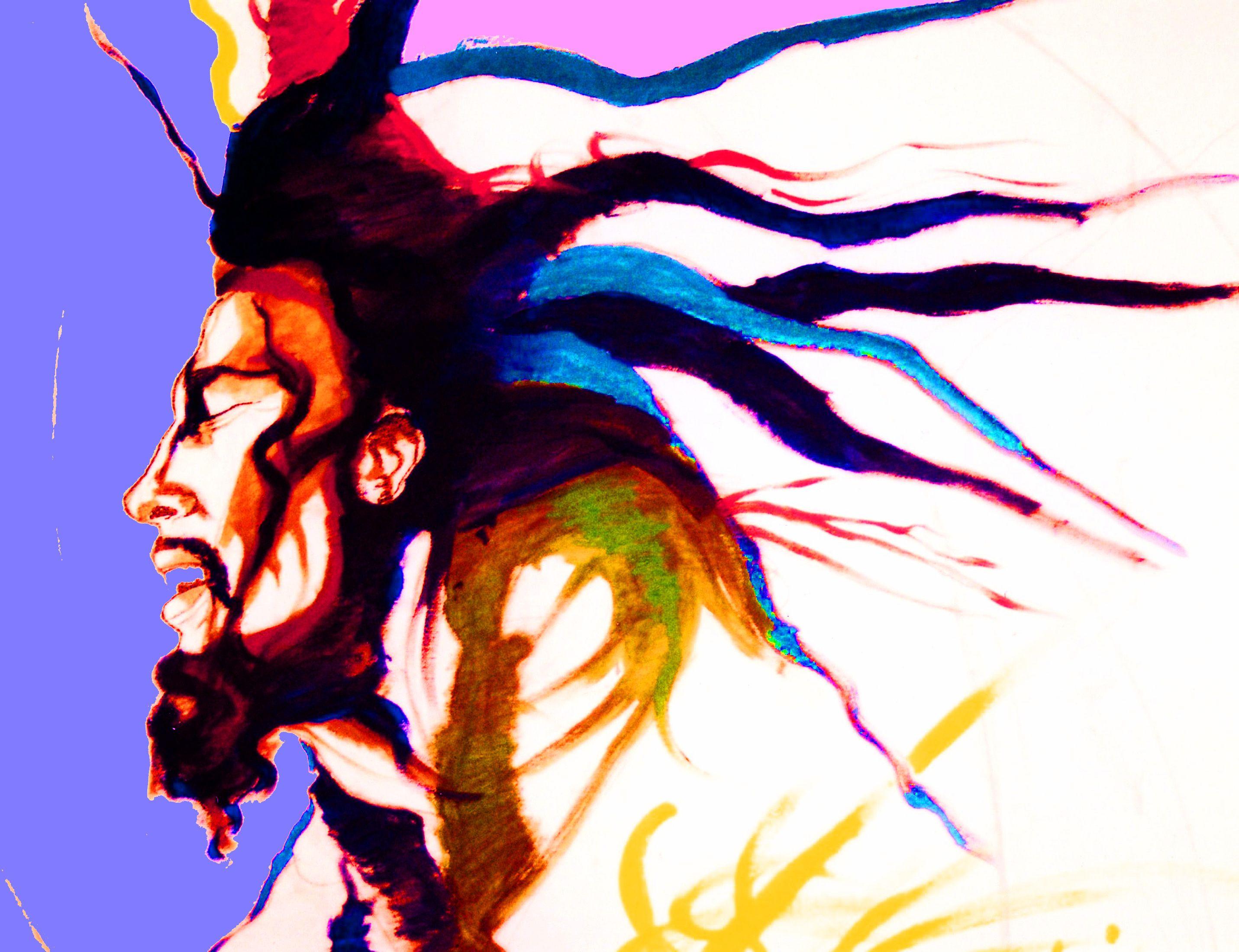 2862x2200 Bob Marley Painting Artwork Rosta Oil Painting By Barry Boobis