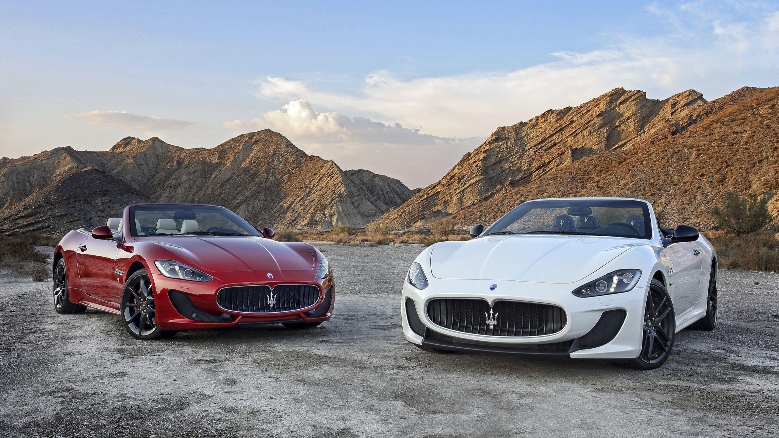 2560x1440 Wallpaper Two Maserati GranCabrio supercars 2560x1440 QHD Picture, Image