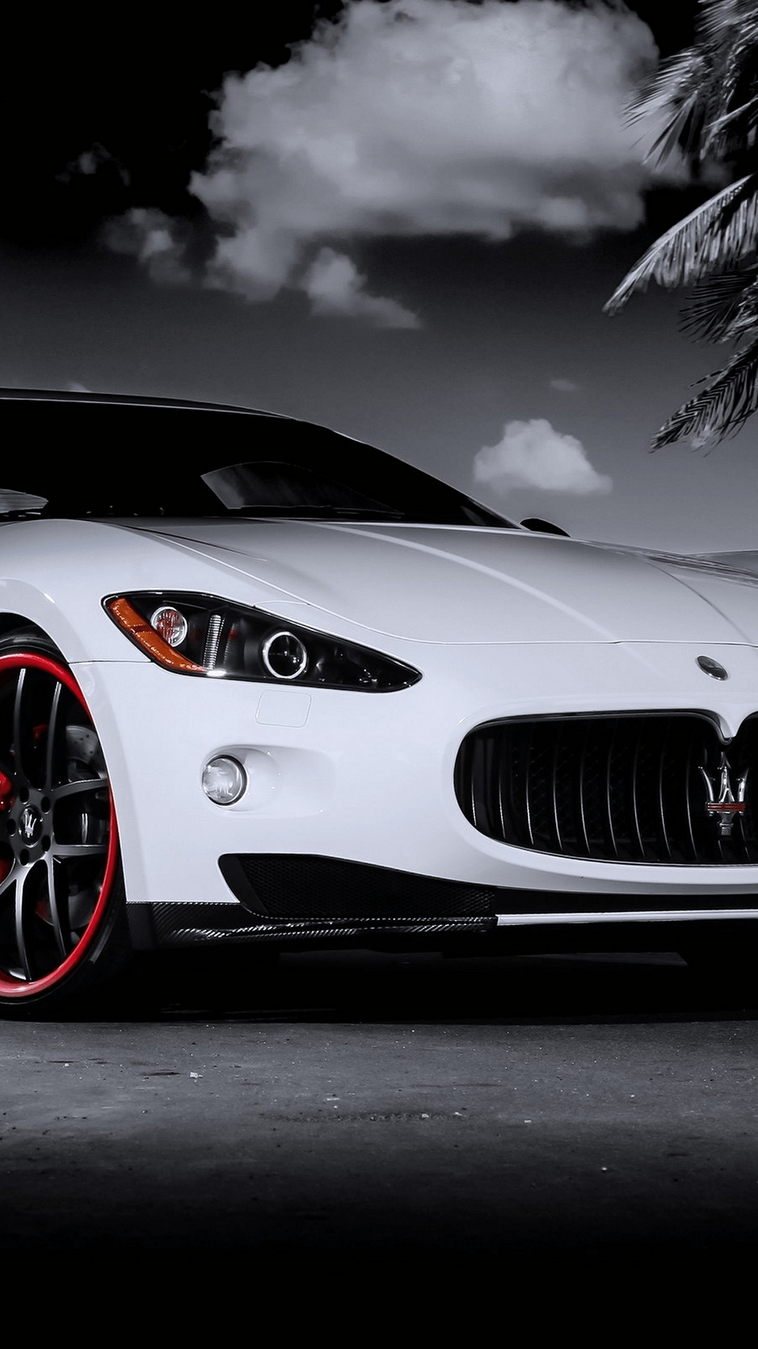 1080x1920 Maserati Granturismo White Red Rims HD Wallpaper /maserati Granturismo White R. Maserati, Sports Car Wallpaper, Car Wallpaper