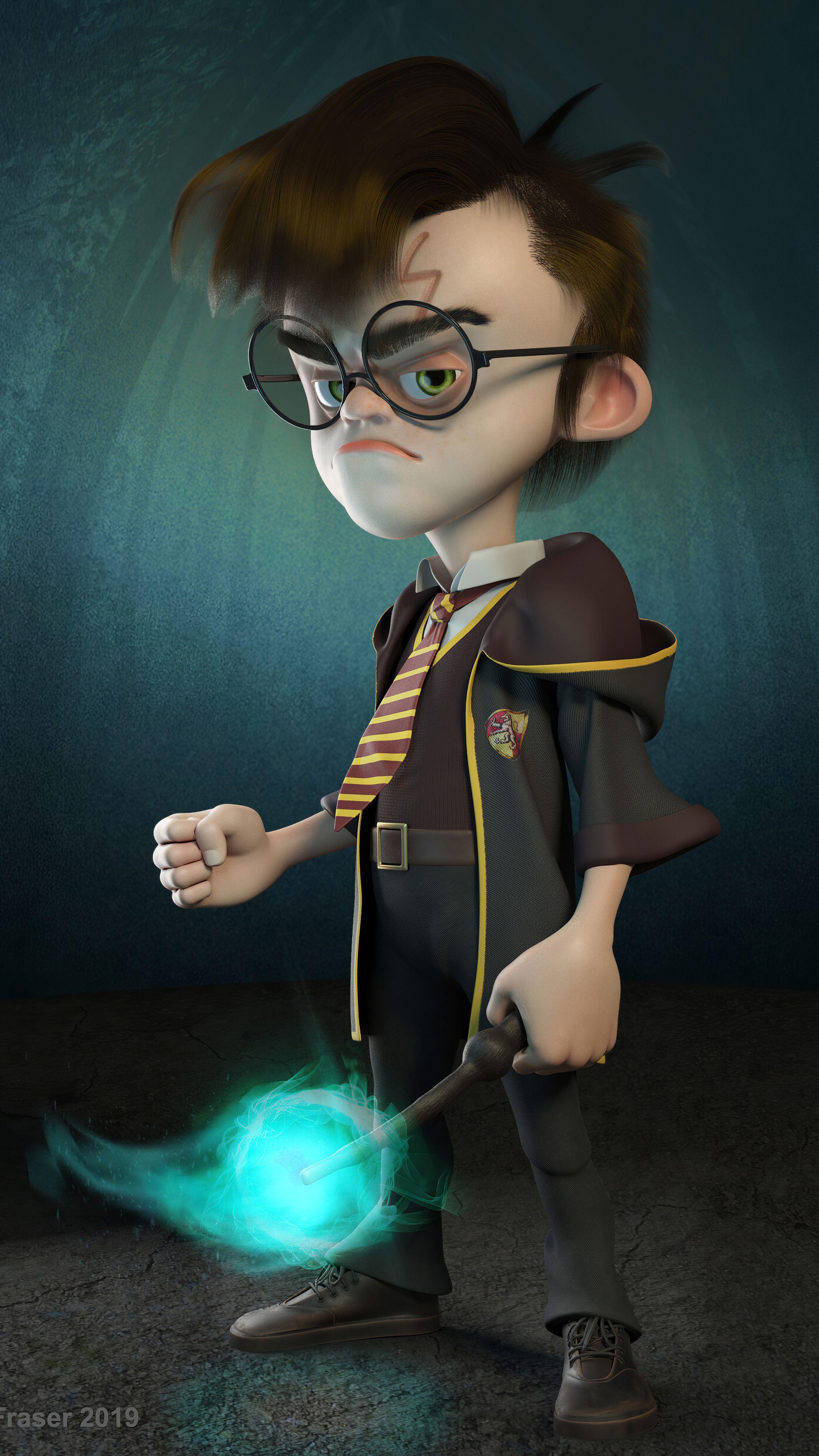 2160x3840 Harry Potter 3D Character Art 4k Sony Xperia X, XZ, Z5 Premium HD 4k Wallpaper, Image, Background, Photo and Picture