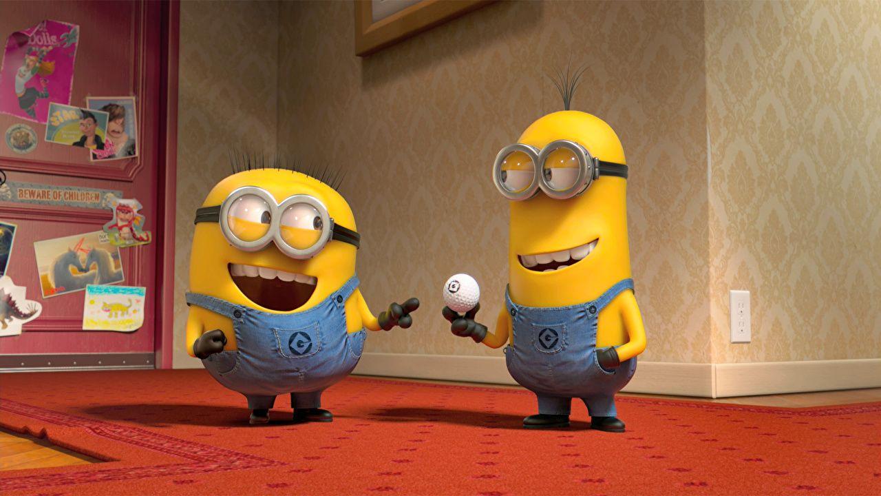 1280x720 Wallpaper Despicable Me 2 Minions Cartoons 3D Graphics eyeglasses