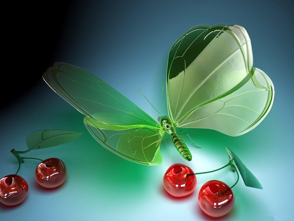 1024x768 Glass Art Wallpaper Free Butterfly Glass Art Wallpaper, Photo, Picture and Backgrou. Butterfly wallpaper, 3D wallpaper for laptop, Glass butterfly