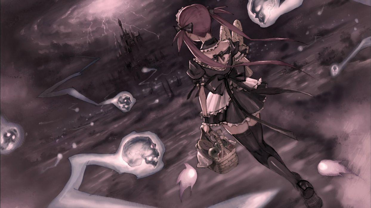 1244x700 Queen&;s Blade Anime girl skull wallpaperx1080