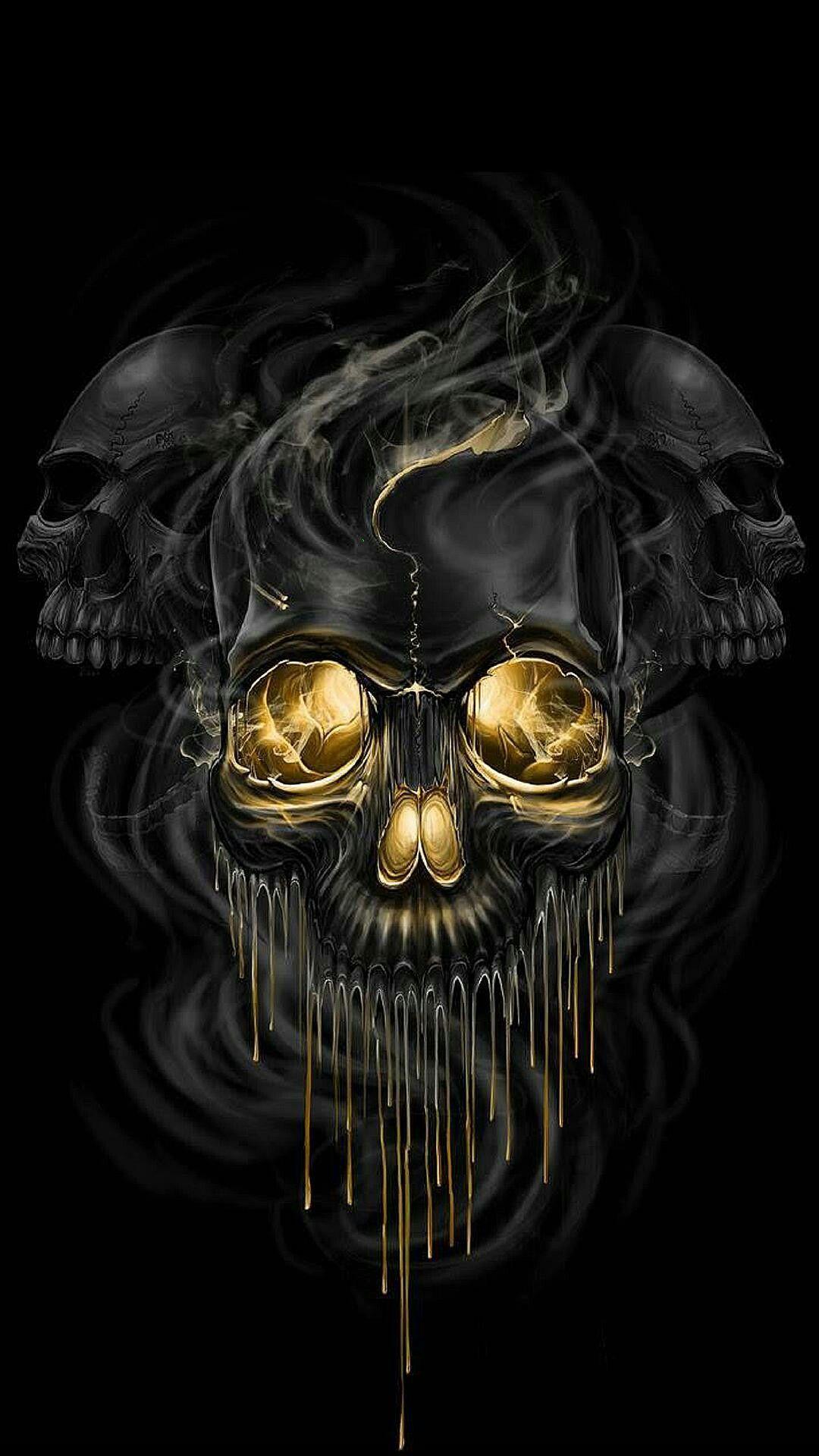 1080x1920 anime. Skull artwork, Skull art, Skull wallpaper