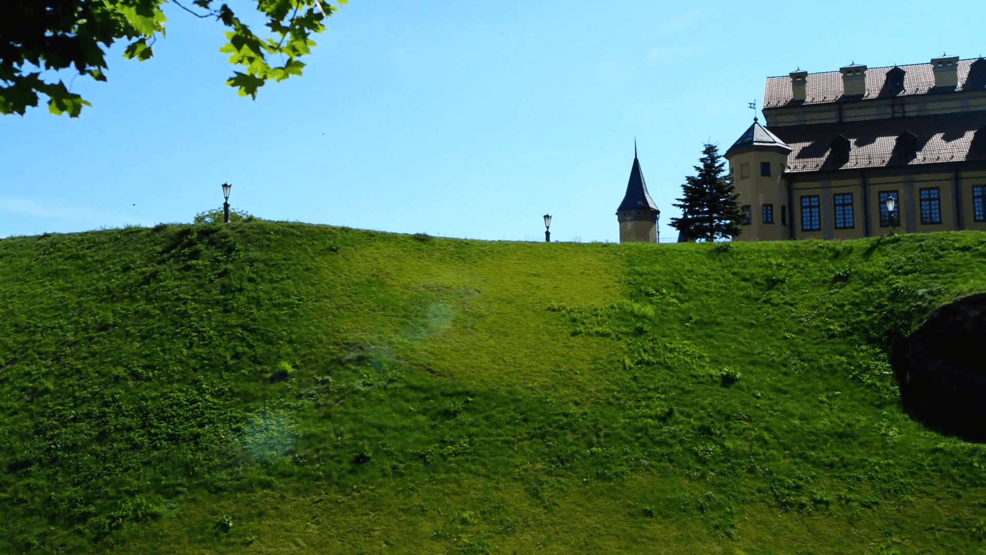 1920x1080 Nesvizh Castle in Belarus Stock Video Footage