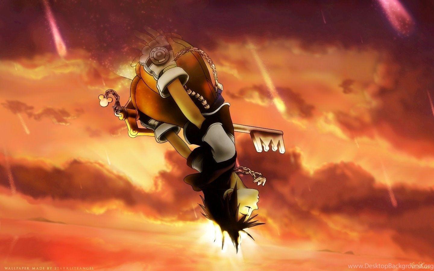 1440x900 Keyblade Kingdom Hearts Sora Kingdom Hearts Falling Wallpaper. Desktop Background