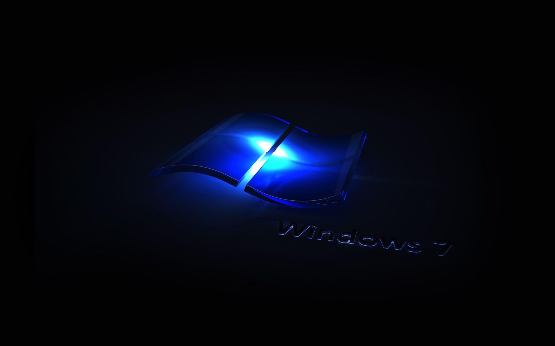 1920x1200 Windows 7 Blue Neon Wallpaper Background Wallpaper HD / Desktop and Mobile Background