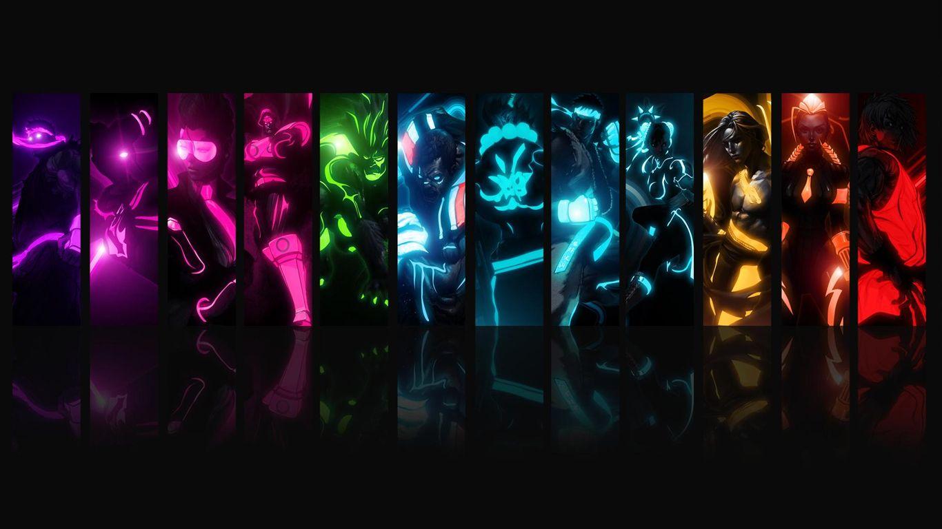 1366x768 Bright Neon Windows 10 Wallpaper 1366x768 Wallpaper