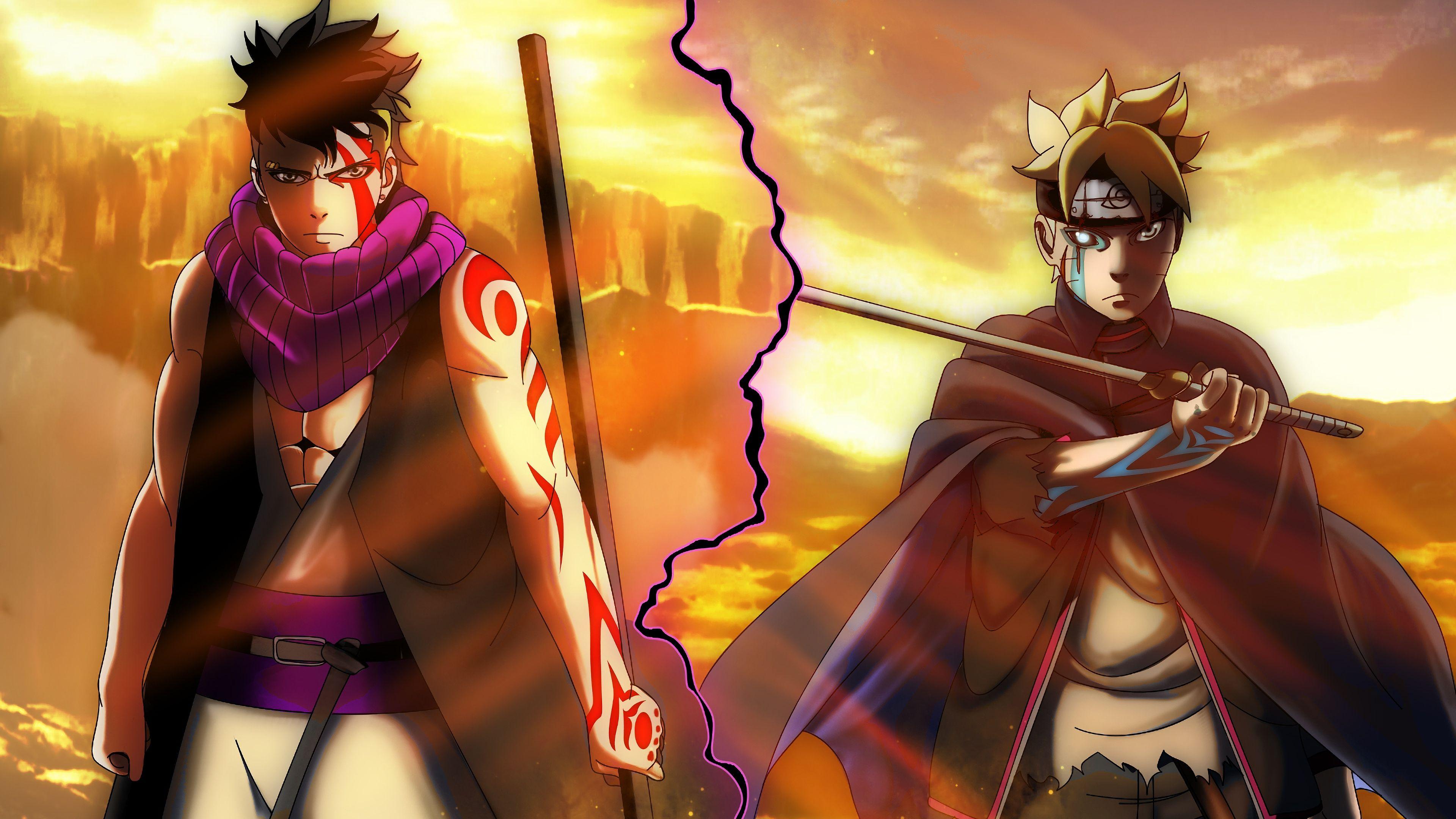 3840x2160 Boruto vs Kawaki Boruto Anime 4K