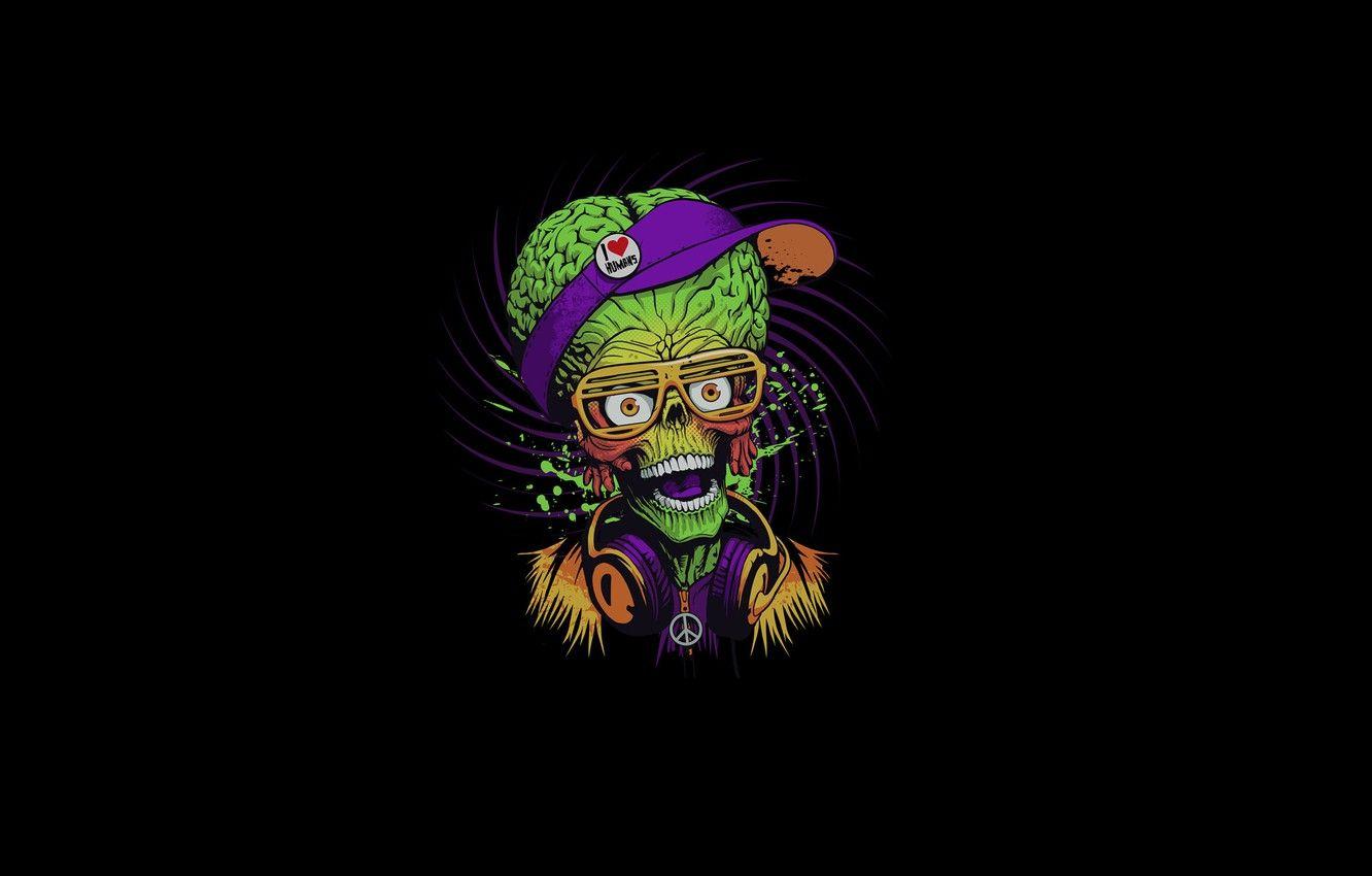 1332x850 Wallpaper UFO, Minimalism, Humor, Style, Art, Art, The film, Style, Attack, Minimalism, Mars Attacks!, Mars attacks, Mars attacks!, Humor, Martian, Paul Mafayon image for desktop, section минимализм