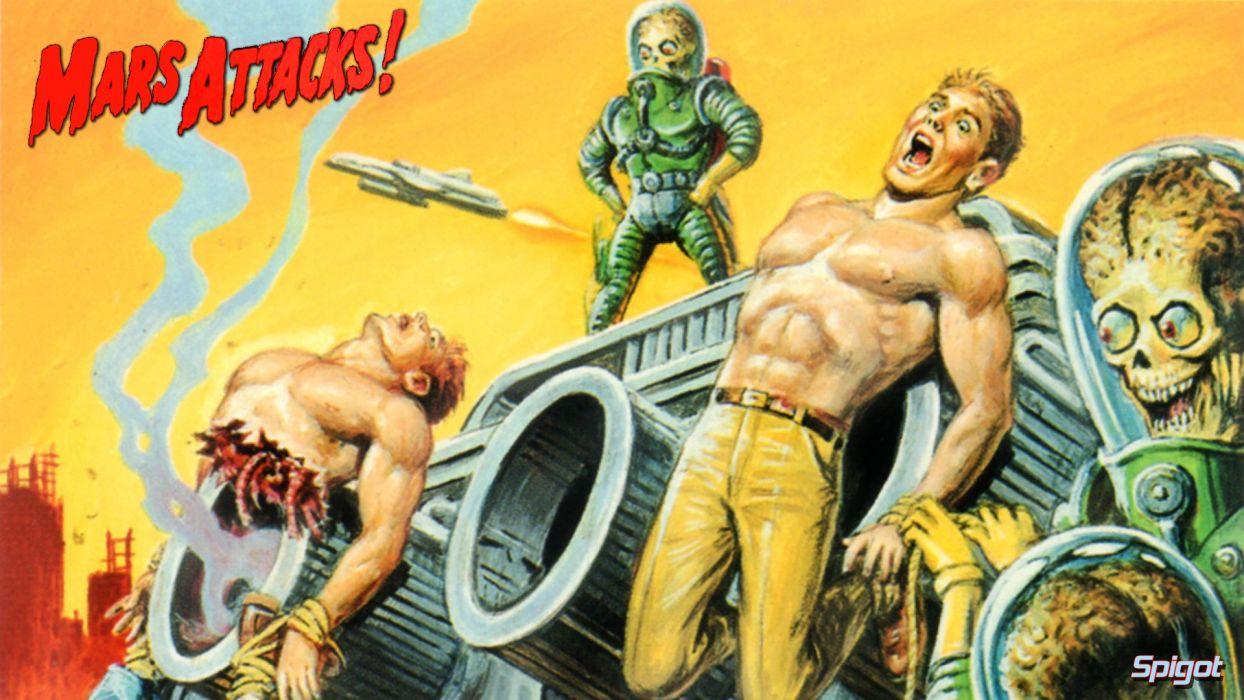 1244x700 MARS ATTACKS Comedy Sci Fi Martian Alien Aliens Action 1mat Apocalyptic Comics Movie Poster Wallpaperx1080