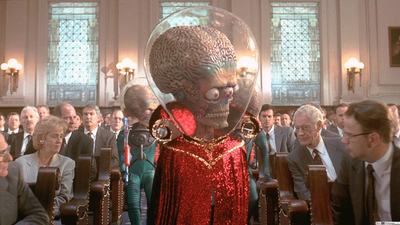 1366x768 Mars attacks! HD wallpaper download
