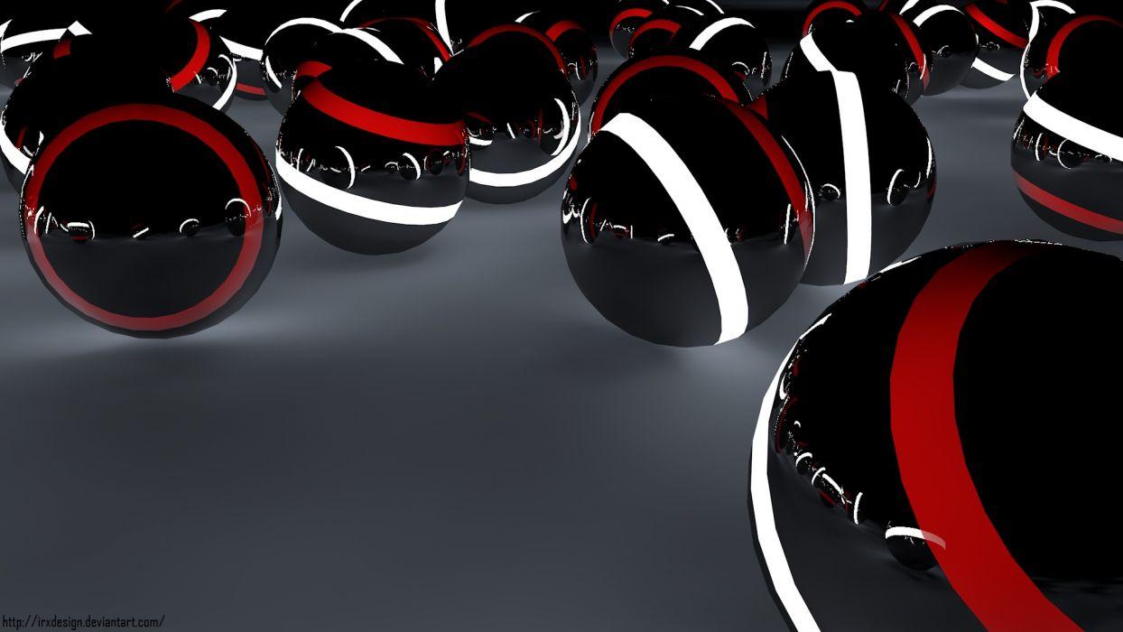 1244x700 ARTS Ball Light Red White Black Design Wallpaperx1080