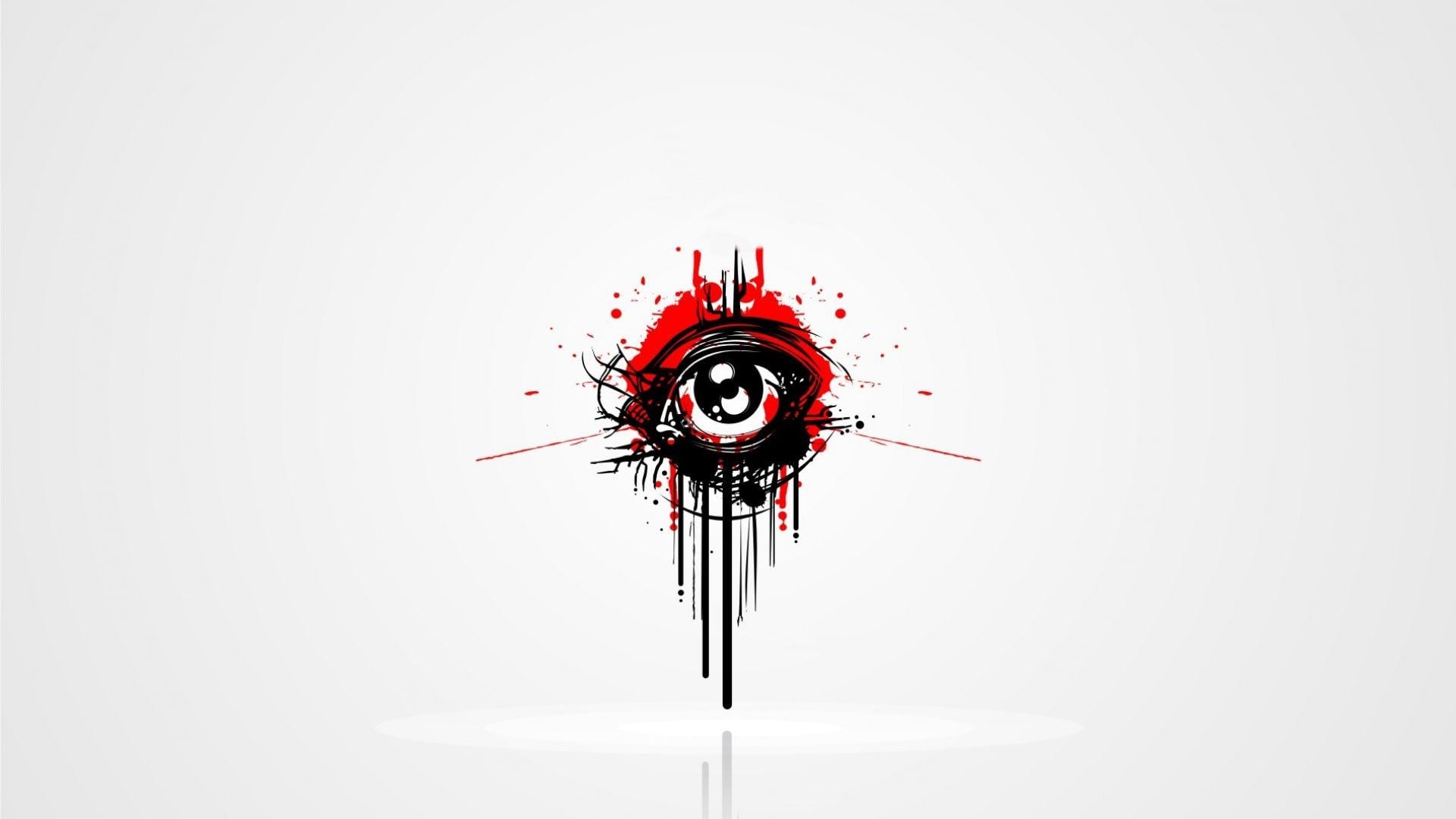 1920x1080 Download Wallpaper 1920x1080 red, white, black, figure Full HD 1080p HD Background